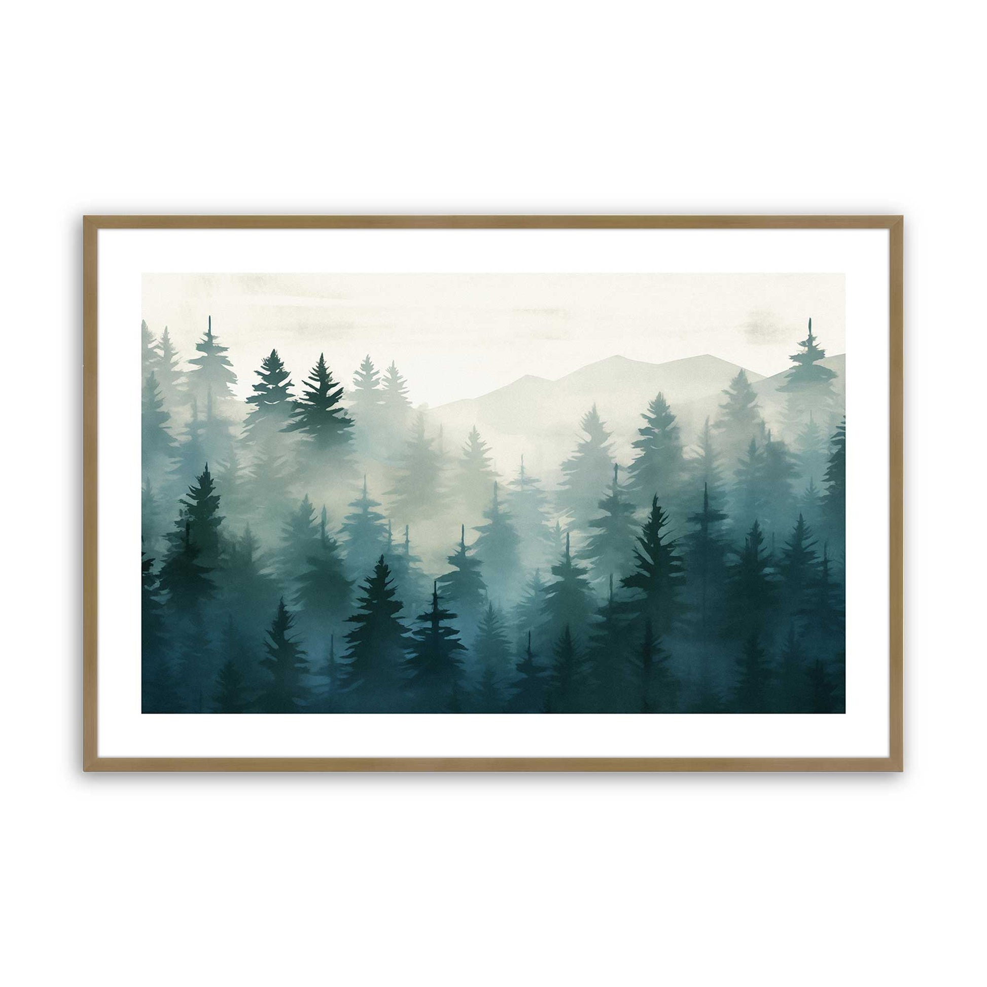 [Color:Brushed Gold], Picture of art in a Brushed Gold frame