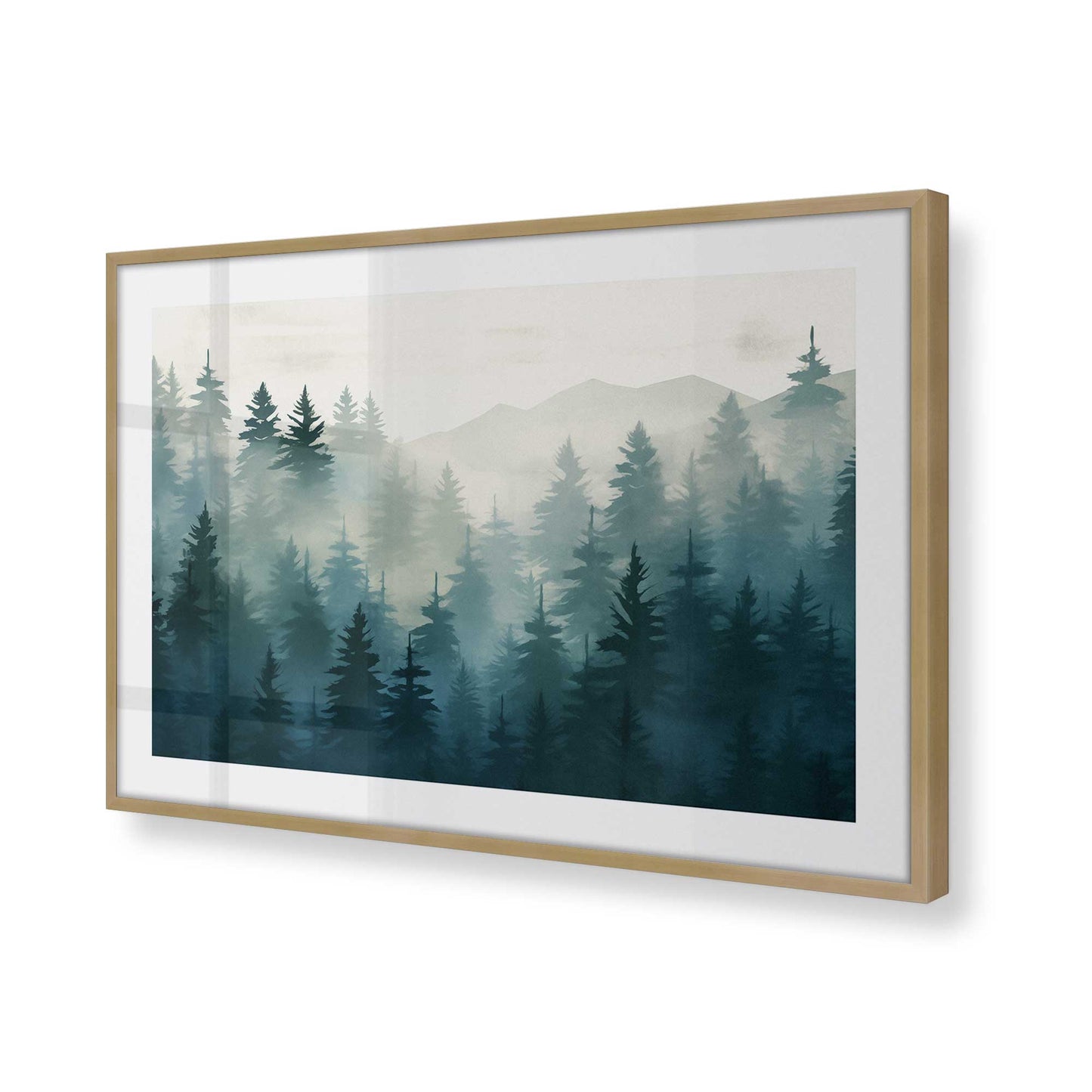 [Color:Brushed Gold], Picture of art in a Brushed Gold frame of the corner