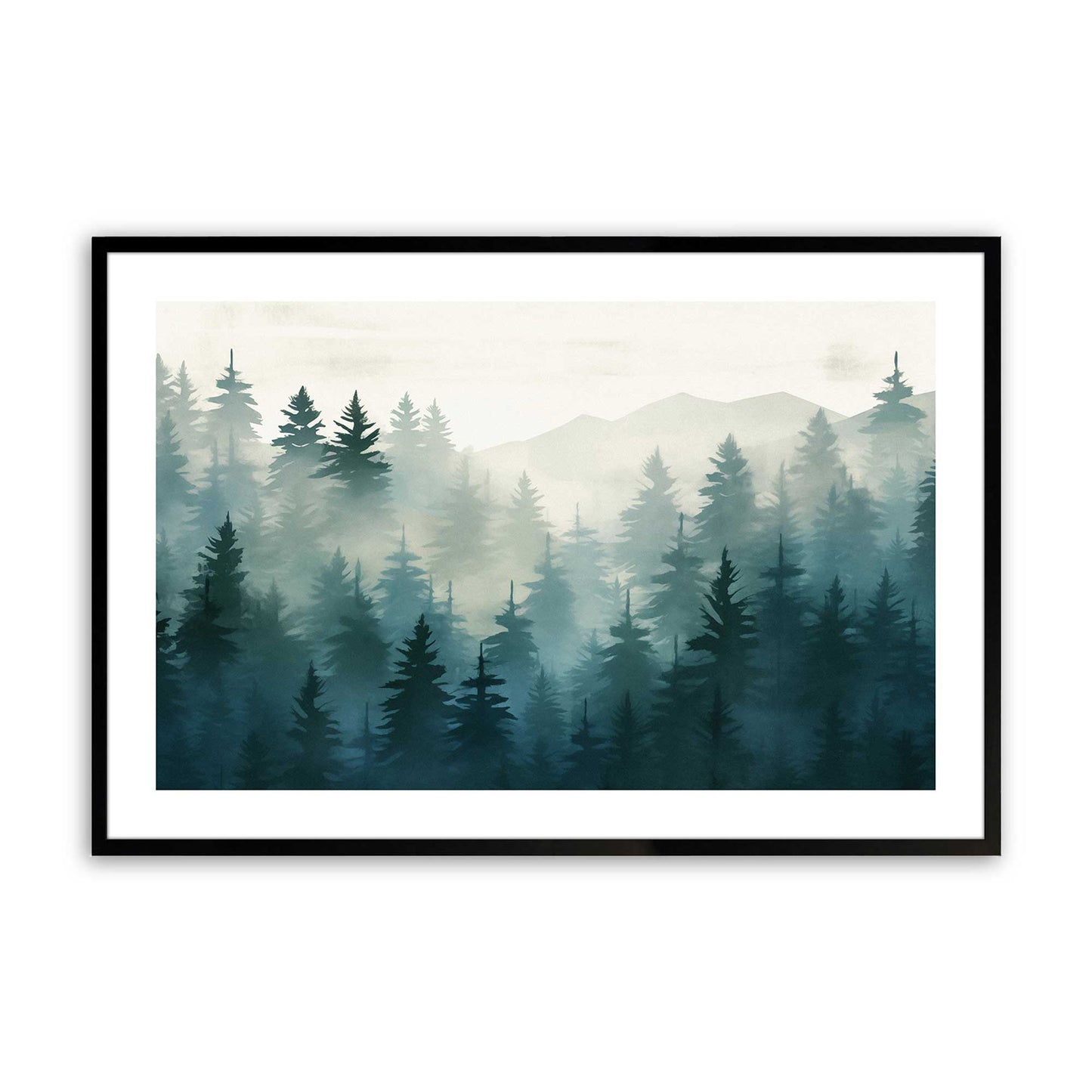 [Color:Satin Black], Picture of art in a Satin Black frame