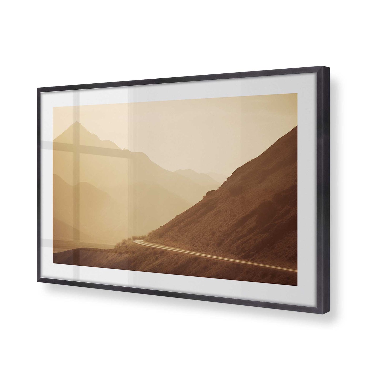 [Color:Weathered Zinc], Picture of art in a Weathered Zinc frame of the corner