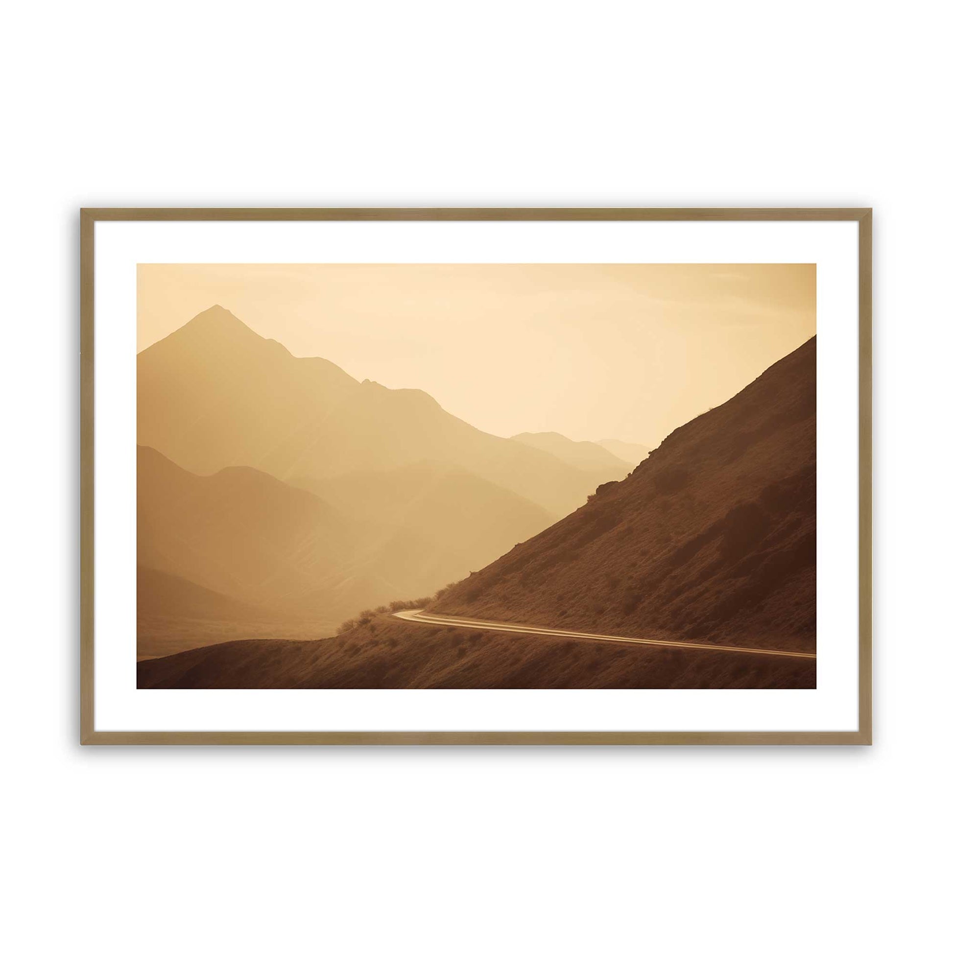[Color:Brushed Gold], Picture of art in a Brushed Gold frame