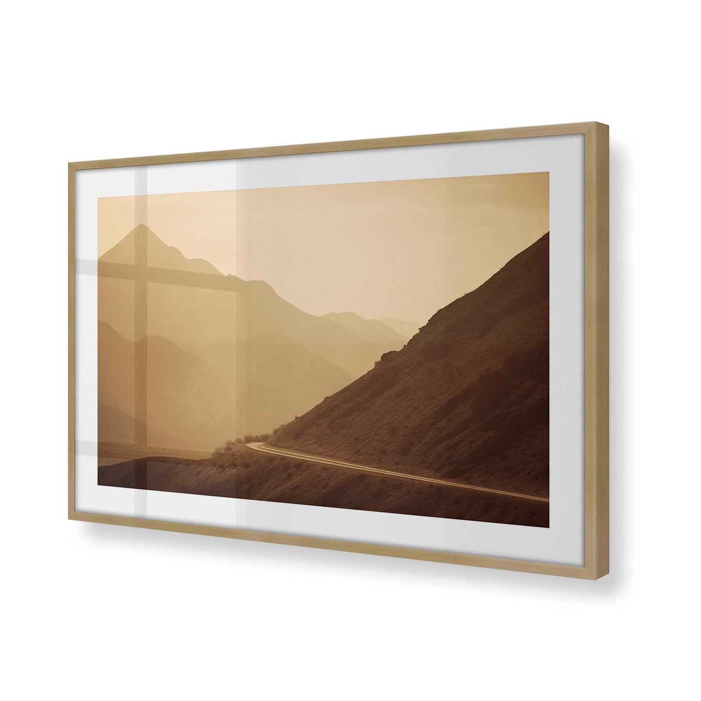 [Color:Brushed Gold], Picture of art in a Brushed Gold frame of the corner