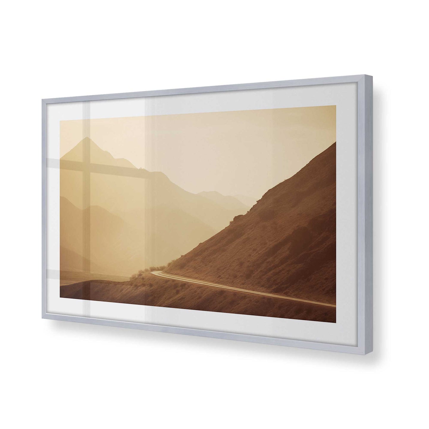 [Color:Polished Chrome], Picture of art in a Polished Chrome frame of the corner