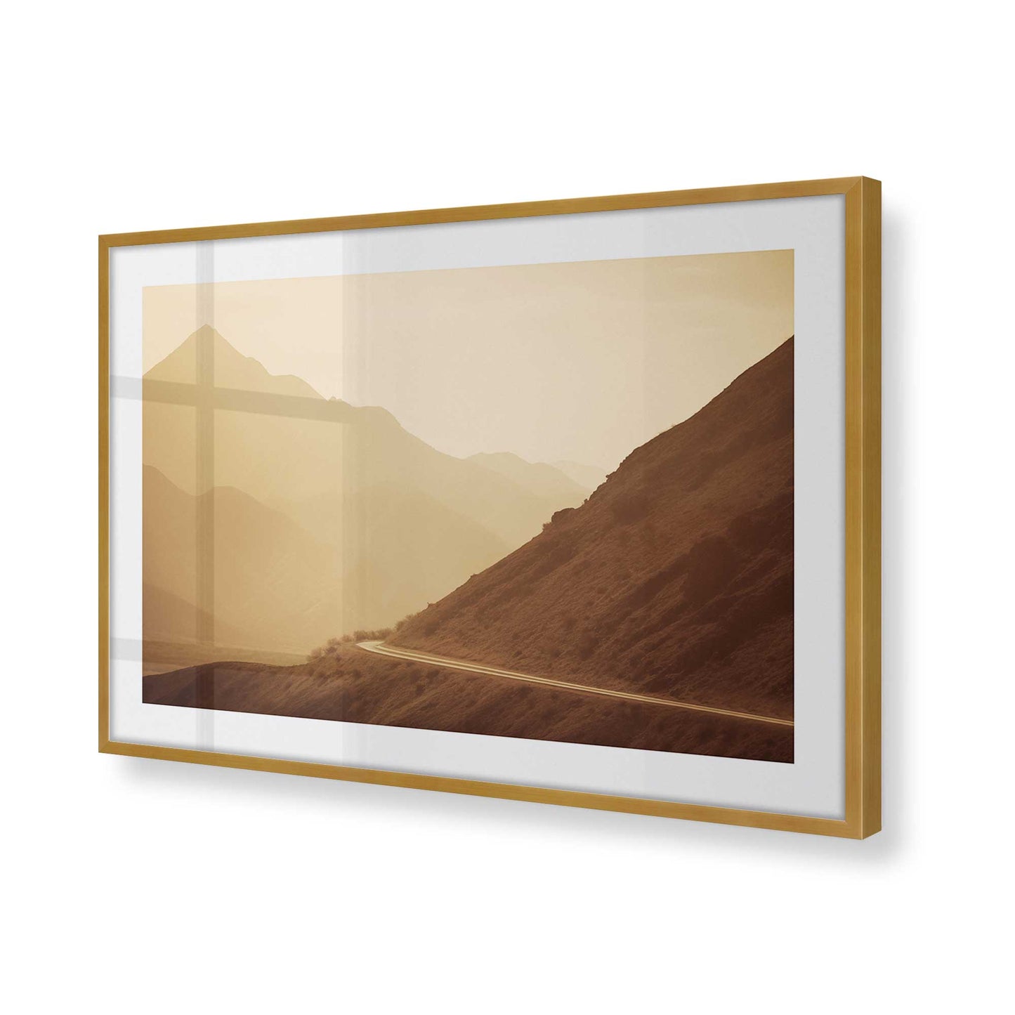 [Color:Polished Gold], Picture of art in a Polished Gold frame of the corner