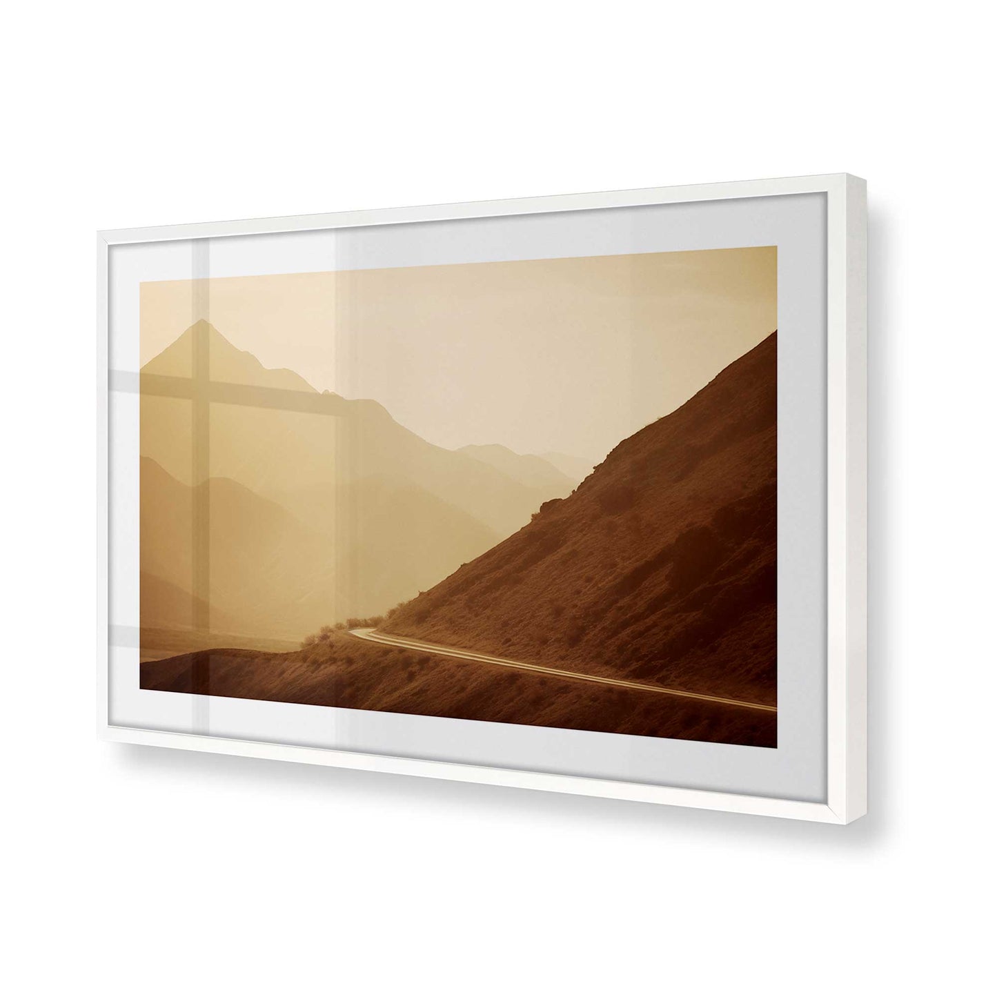 [Color:Opaque White], Picture of art in a Opaque White frame of the corner