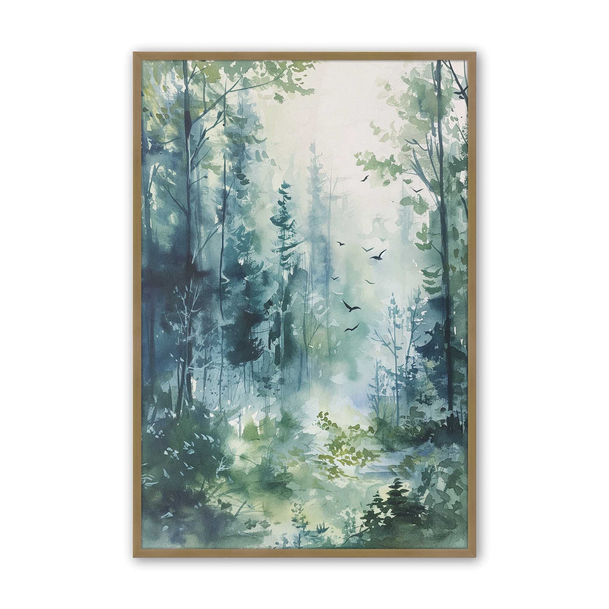 [Color:Brushed Gold], Picture of art in a Brushed Gold frame