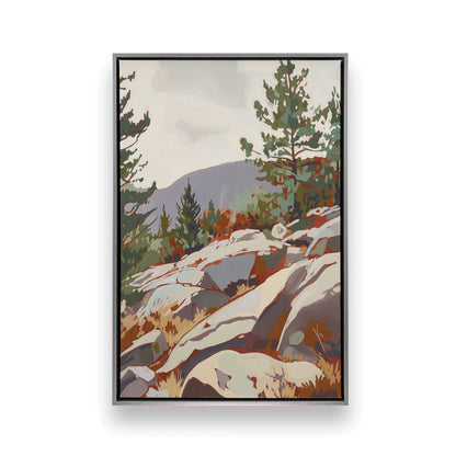 Bold Mountainside View Canvas Print, Set of 2
