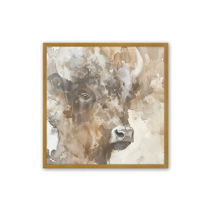 Bisons in Watercolor Art Print, Set of 2