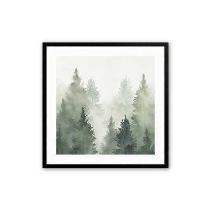 Hazy Forest Morning Art Print, Set of 3