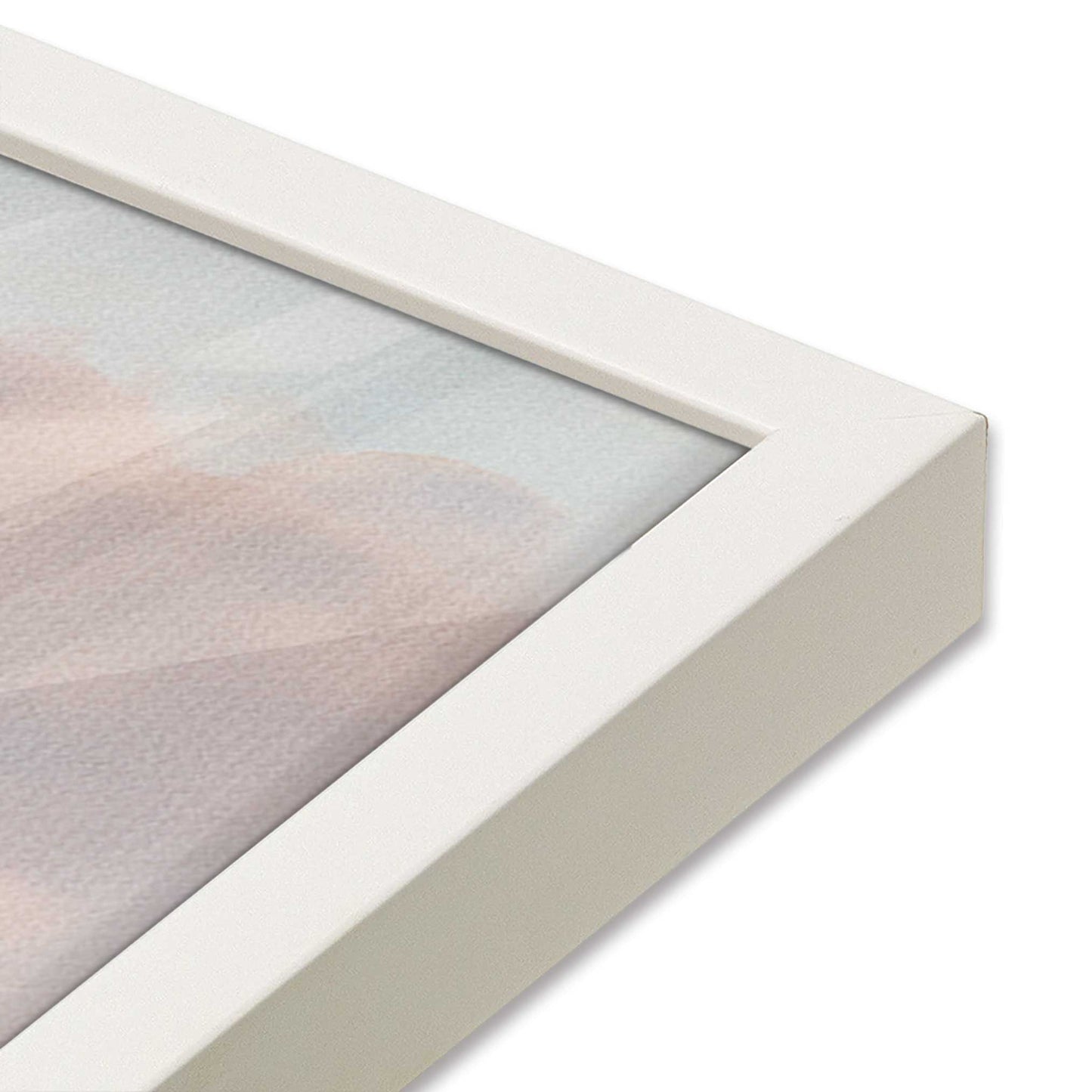 [Color:Opaque White], Picture of art in a Opaque White frame of the corner