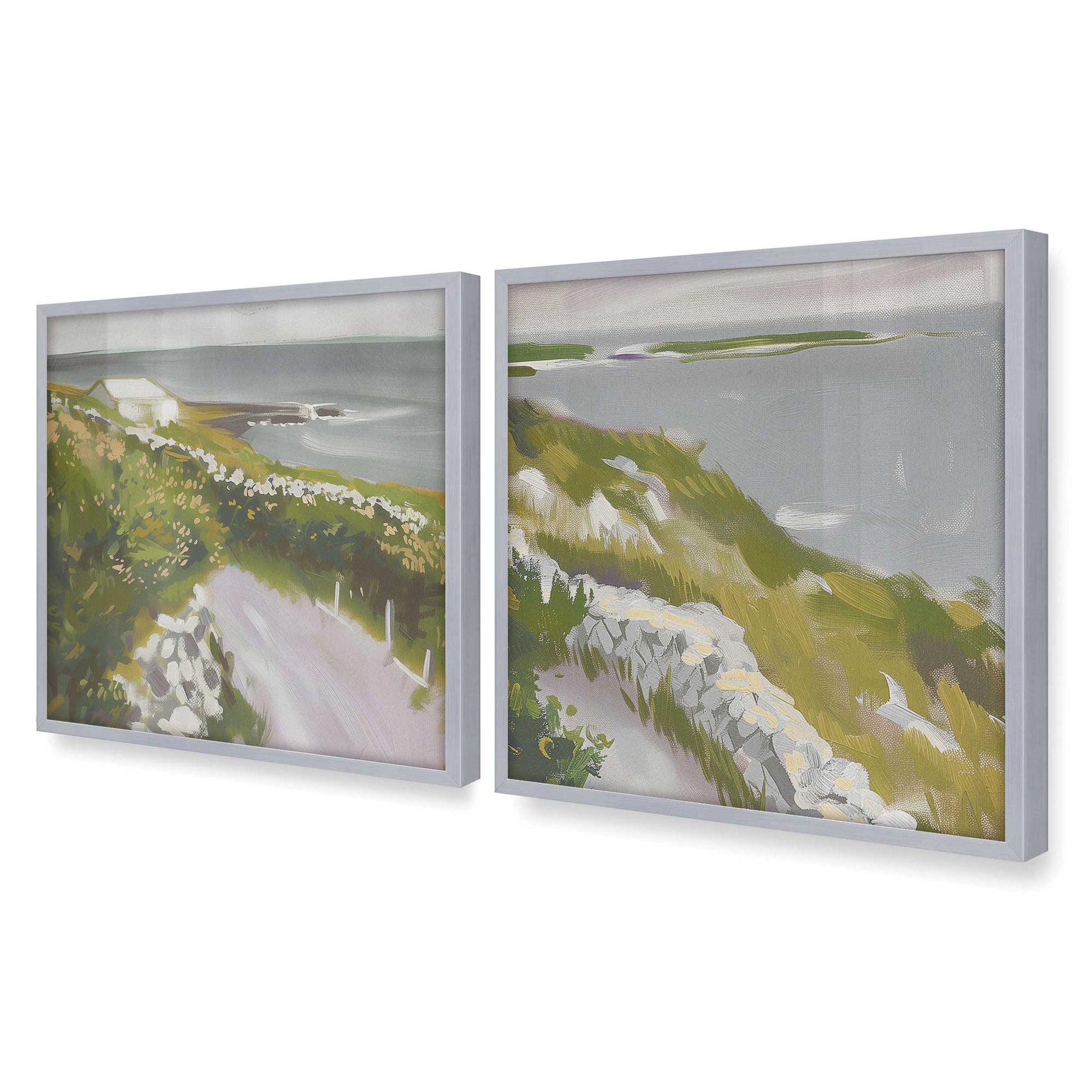 [Color:Polished Chrome], Picture of art in a Polished Chrome frame of the corner