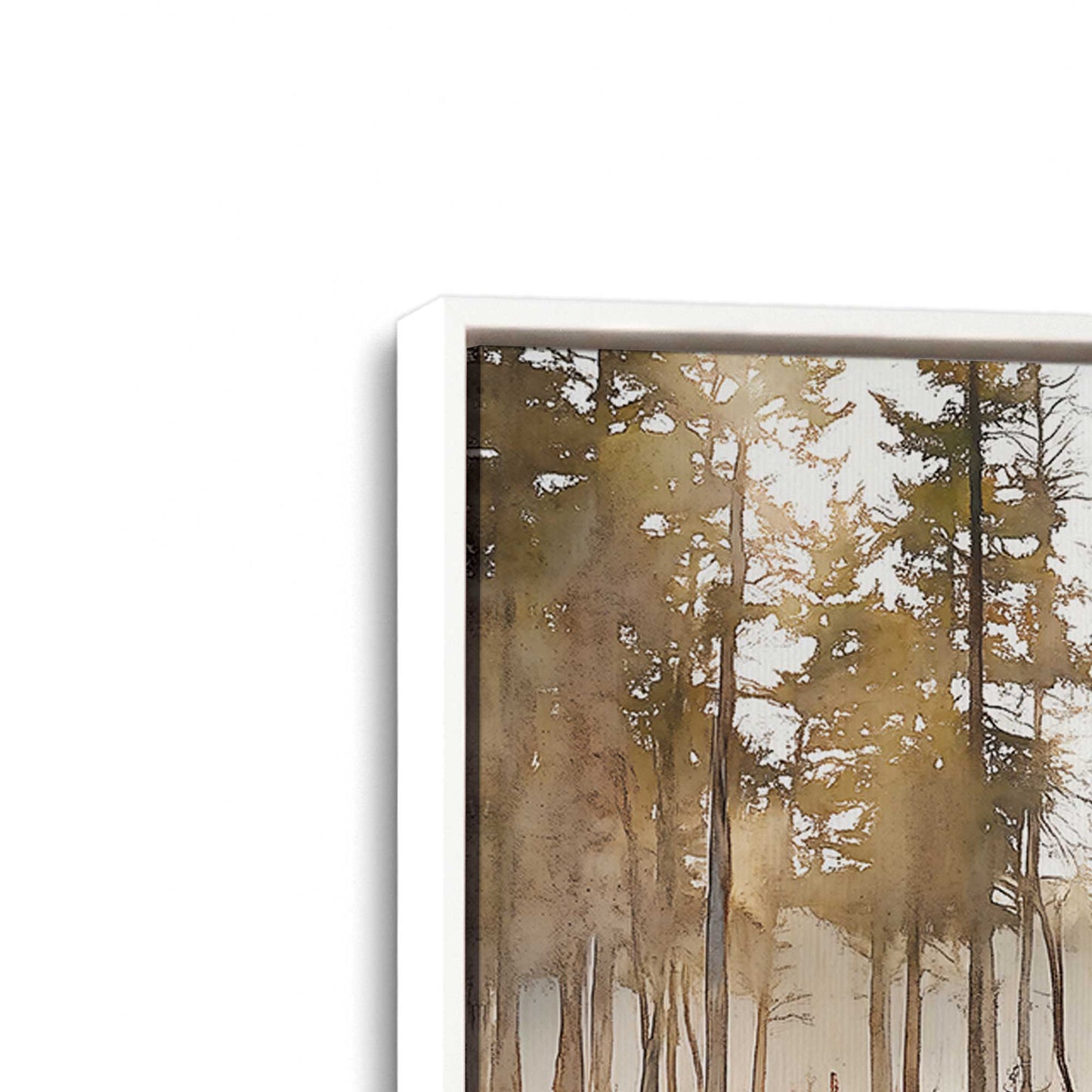 [Color:Opaque White], Picture of art in a White frame at an angle