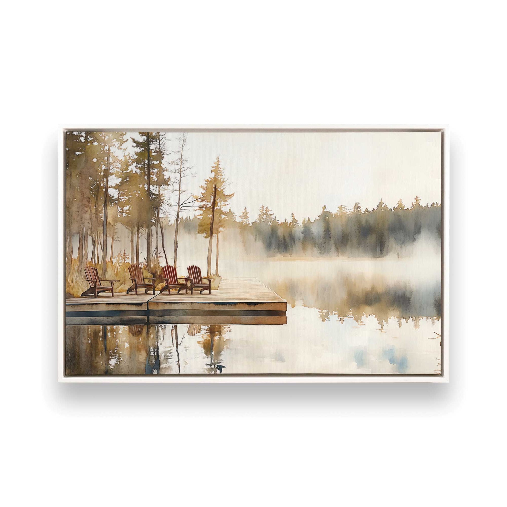 [Color:Opaque White], Picture of art in a White frame