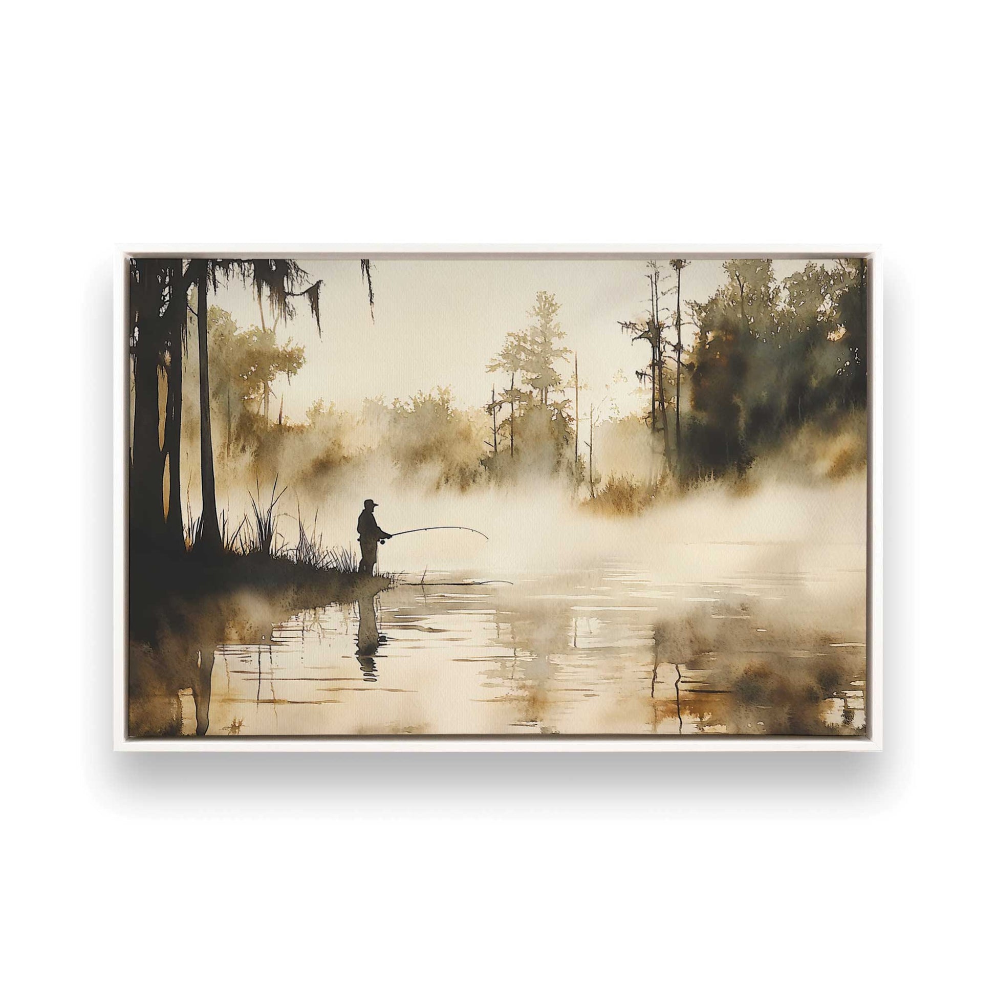 [Color:Opaque White], Picture of art in a White frame