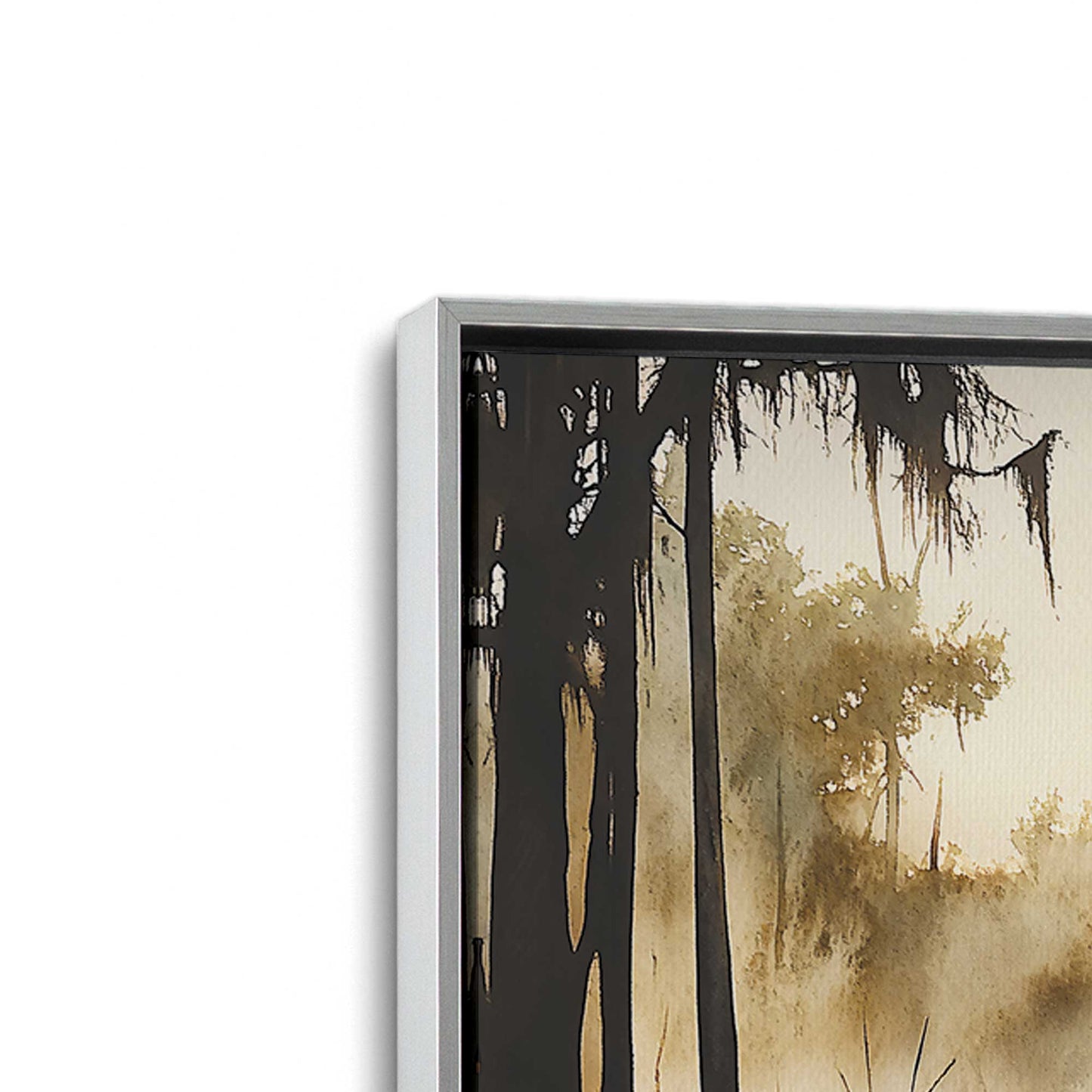 [Color:Polished Chrome], Picture of art in a Polished Chrome frame at an angle