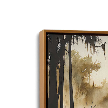 [Color:Polished Gold], Picture of art in a Polished Gold frame at an angle