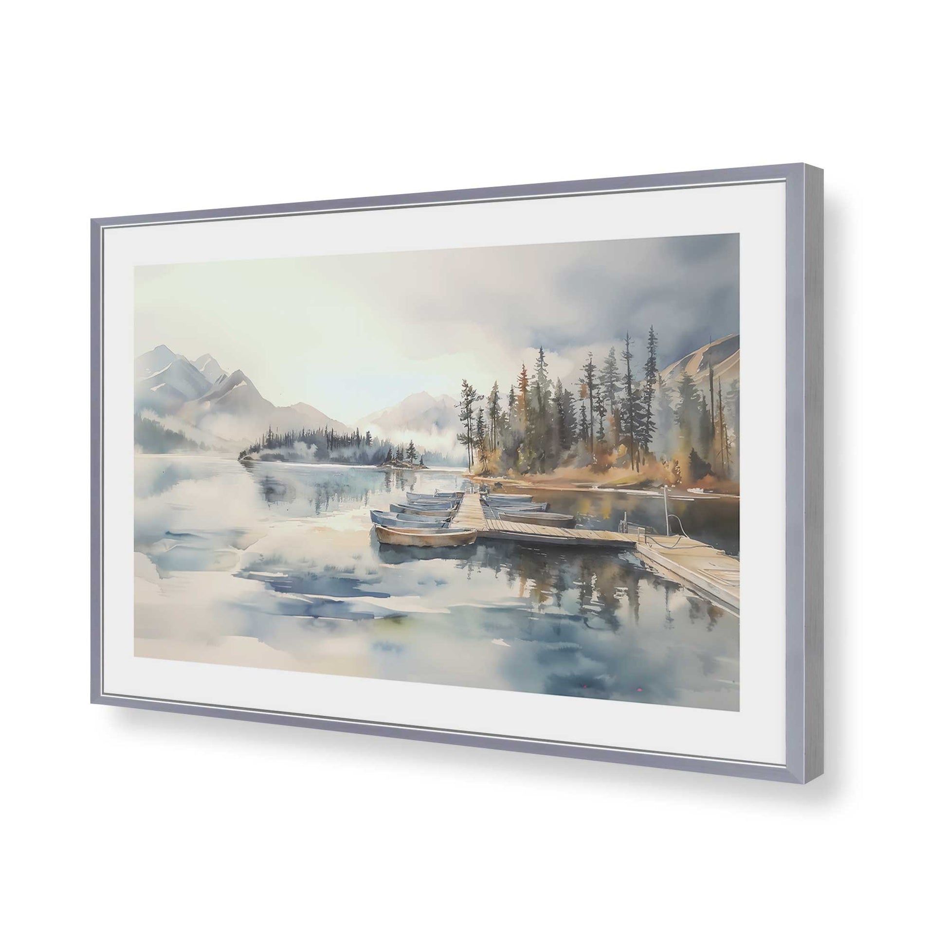 [Color:Polished Chrome], Picture of art in a Polished Chrome frame of the corner