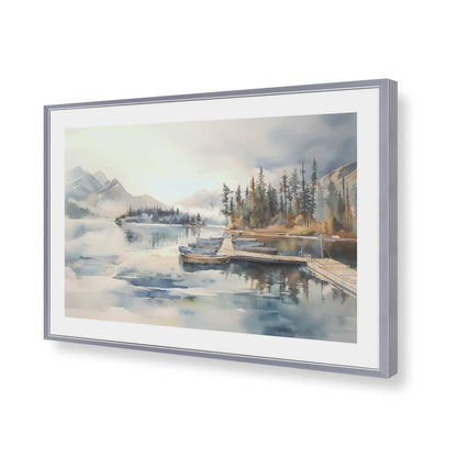 [Color:Polished Chrome], Picture of art in a Polished Chrome frame of the corner