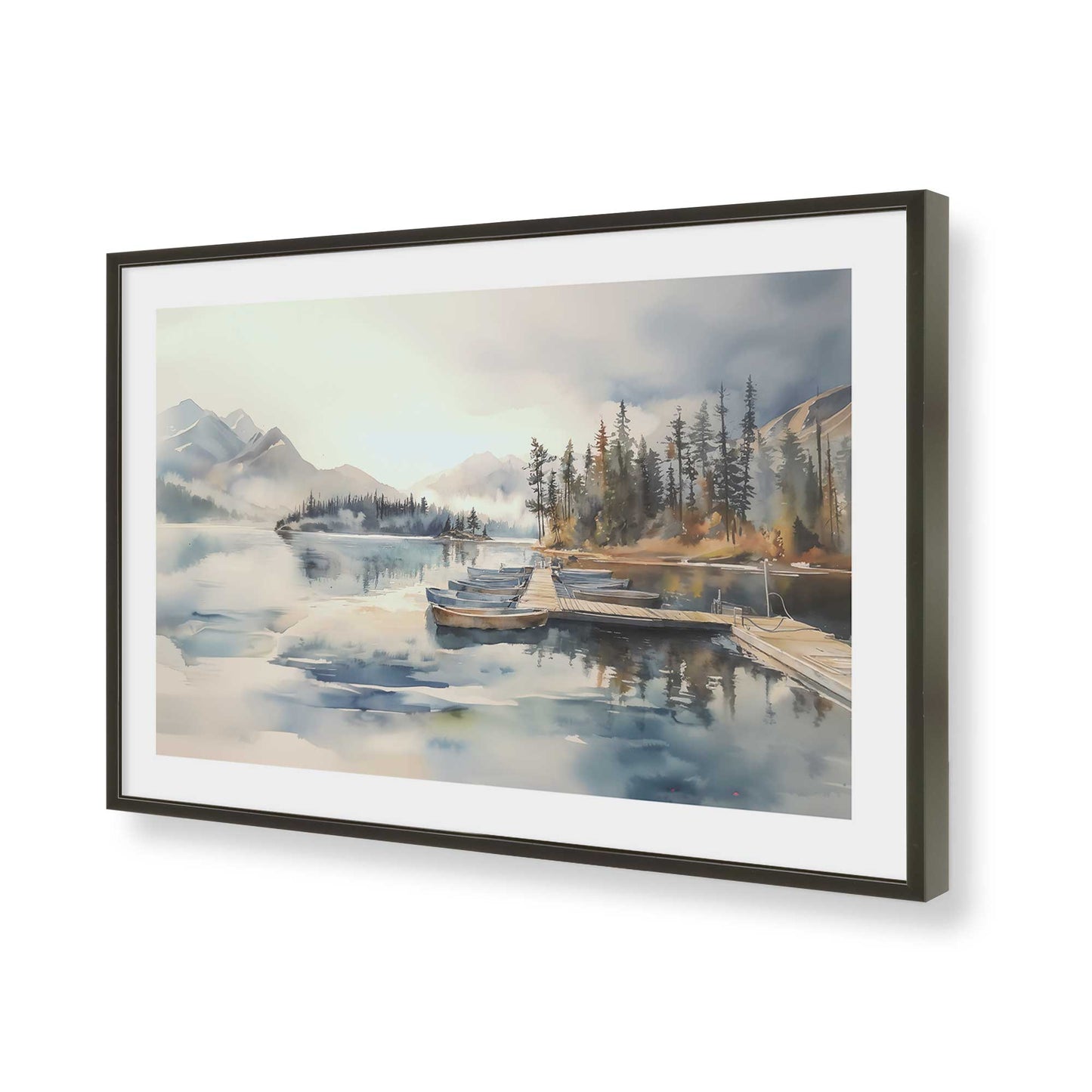 [Color:Satin Black], Picture of art in a Satin Black frame of the corner