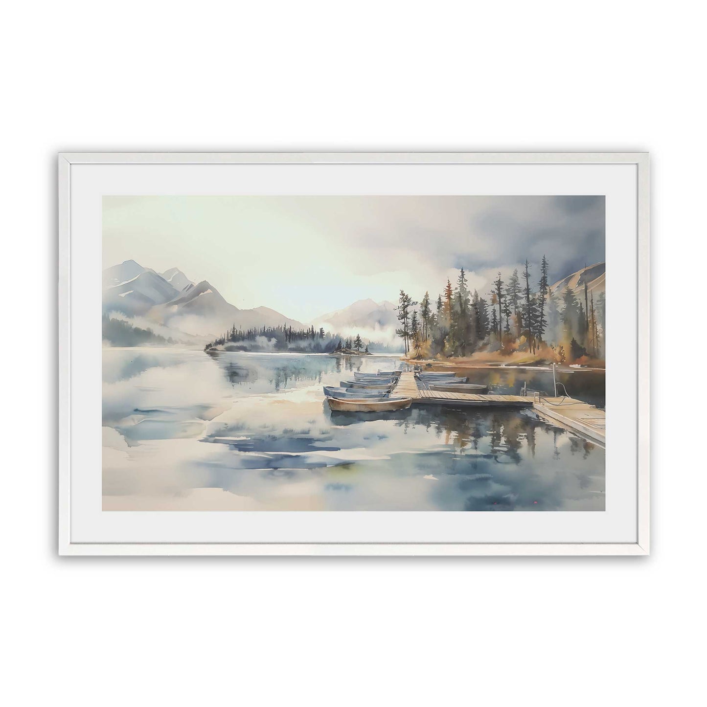[Color:Opaque White], Picture of art in a Opaque White frame