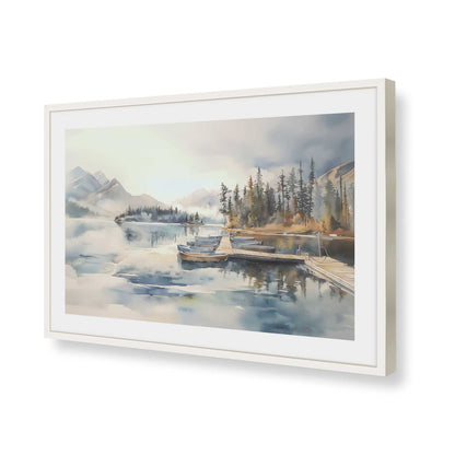 [Color:Opaque White], Picture of art in a Opaque White frame of the corner