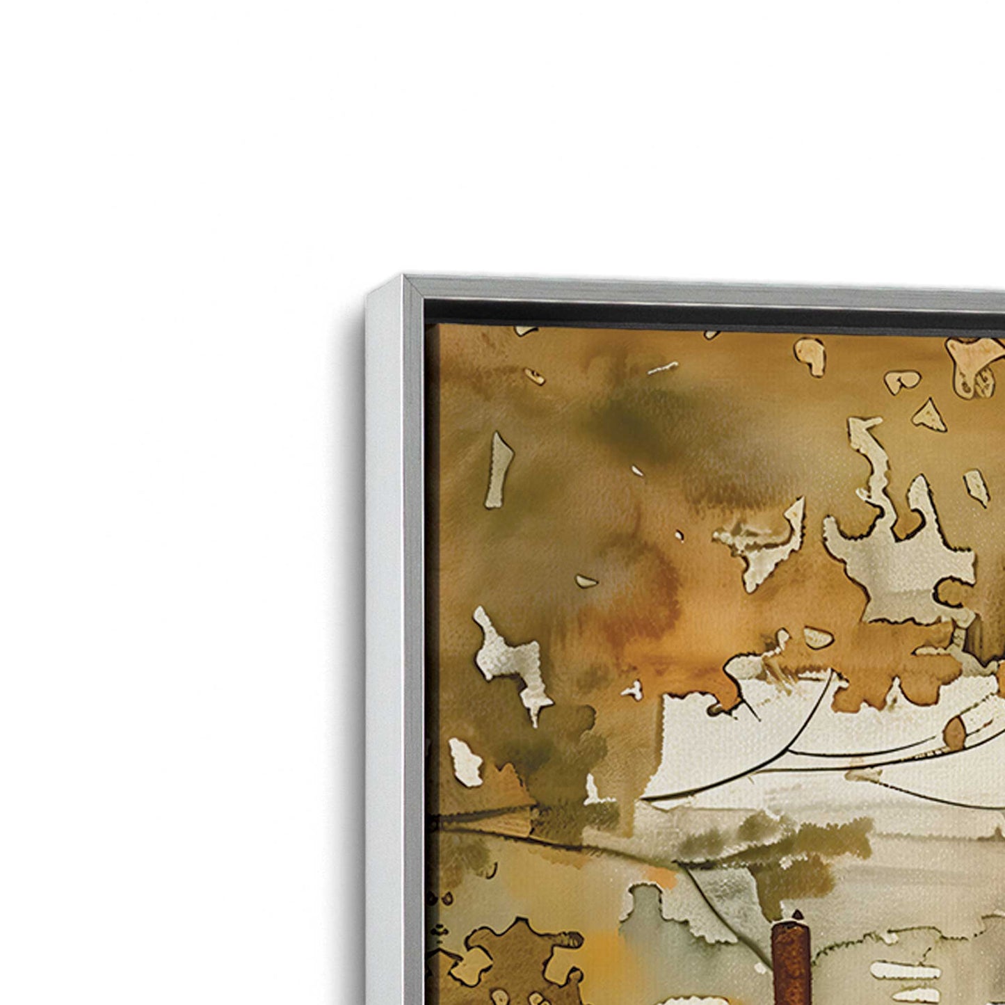[Color:Polished Chrome], Picture of art in a Polished Chrome frame at an angle
