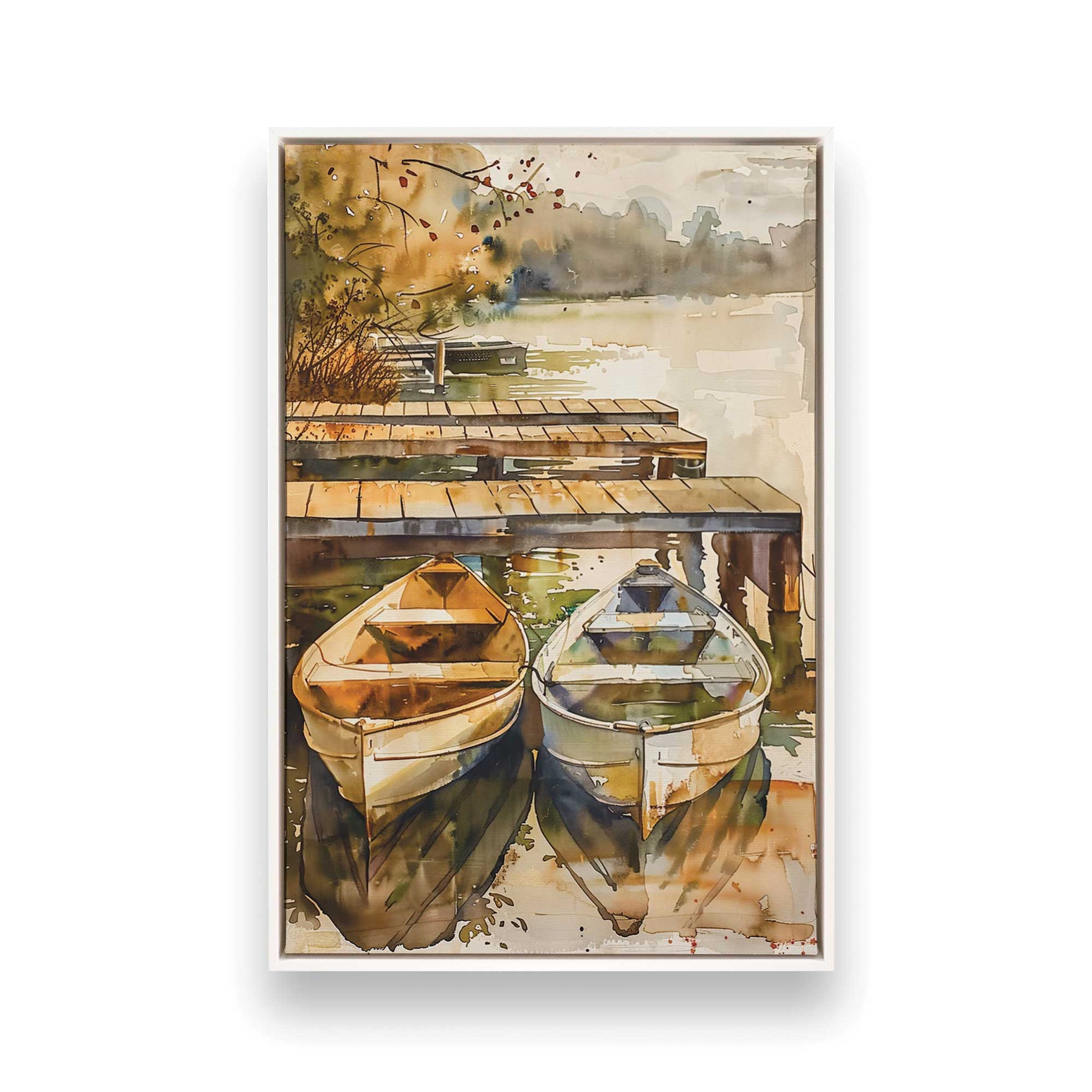 [Color:Opaque White], Picture of art in a White frame