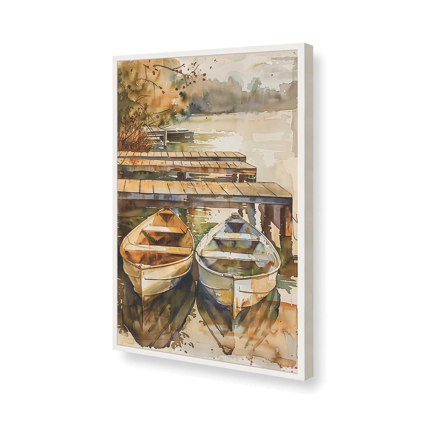 [Color:Opaque White], Picture of art in a Opaque White frame of the corner