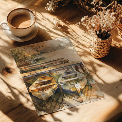 Still Waters and Wooden Docks Art Print