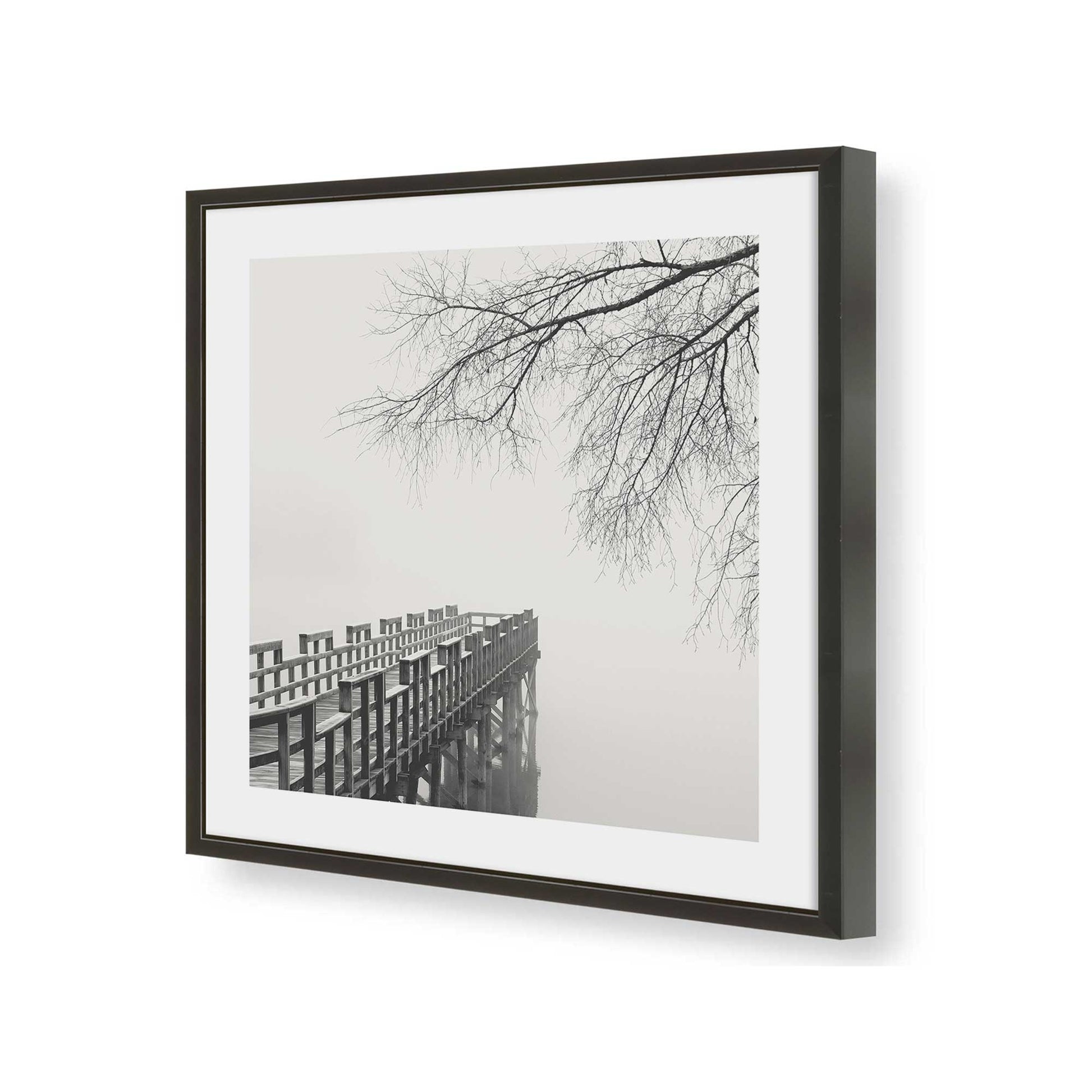 [Color:Satin Black], Picture of art in a Satin Black frame at an angle