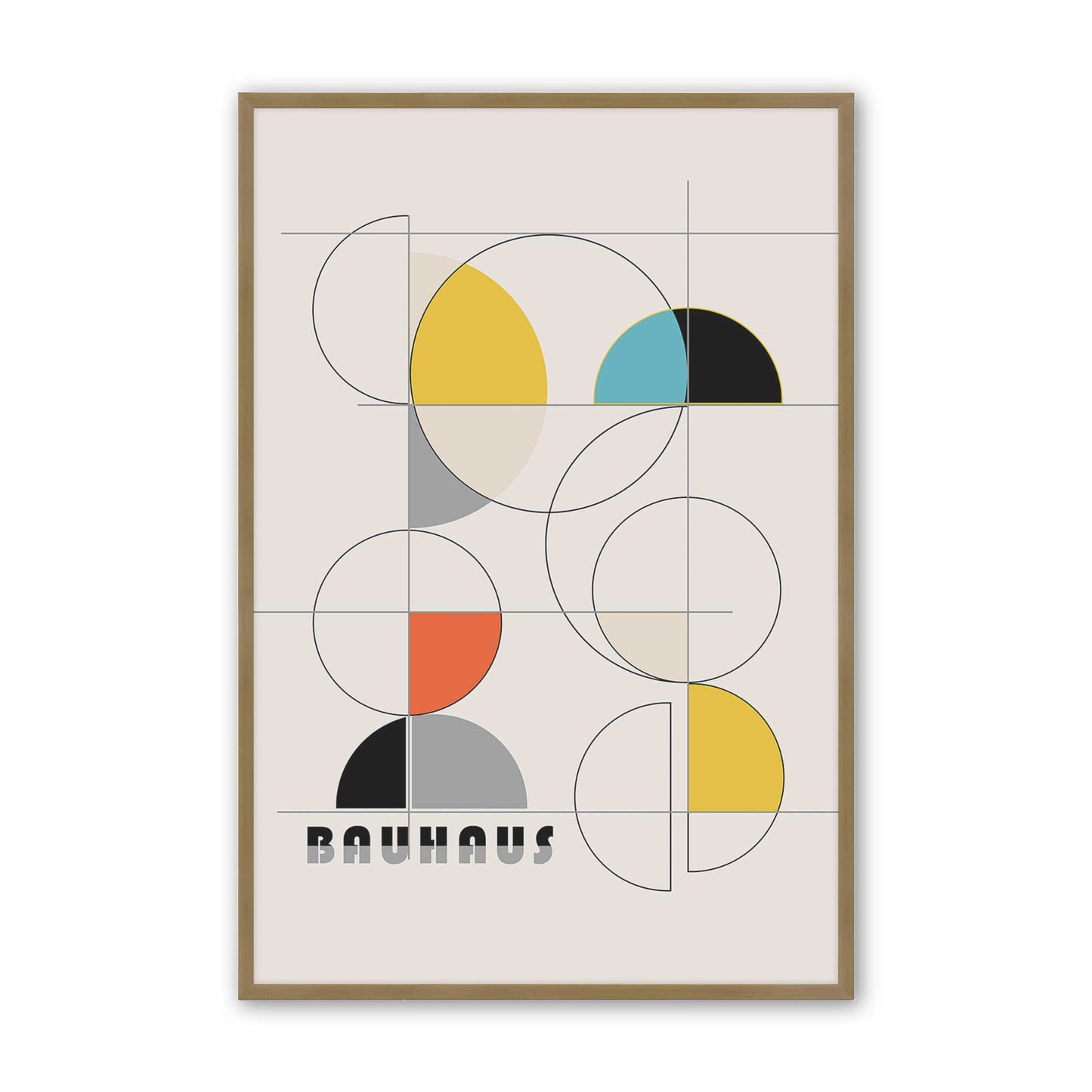 [Color:Brushed Gold], Picture of art in a Brushed Gold frame