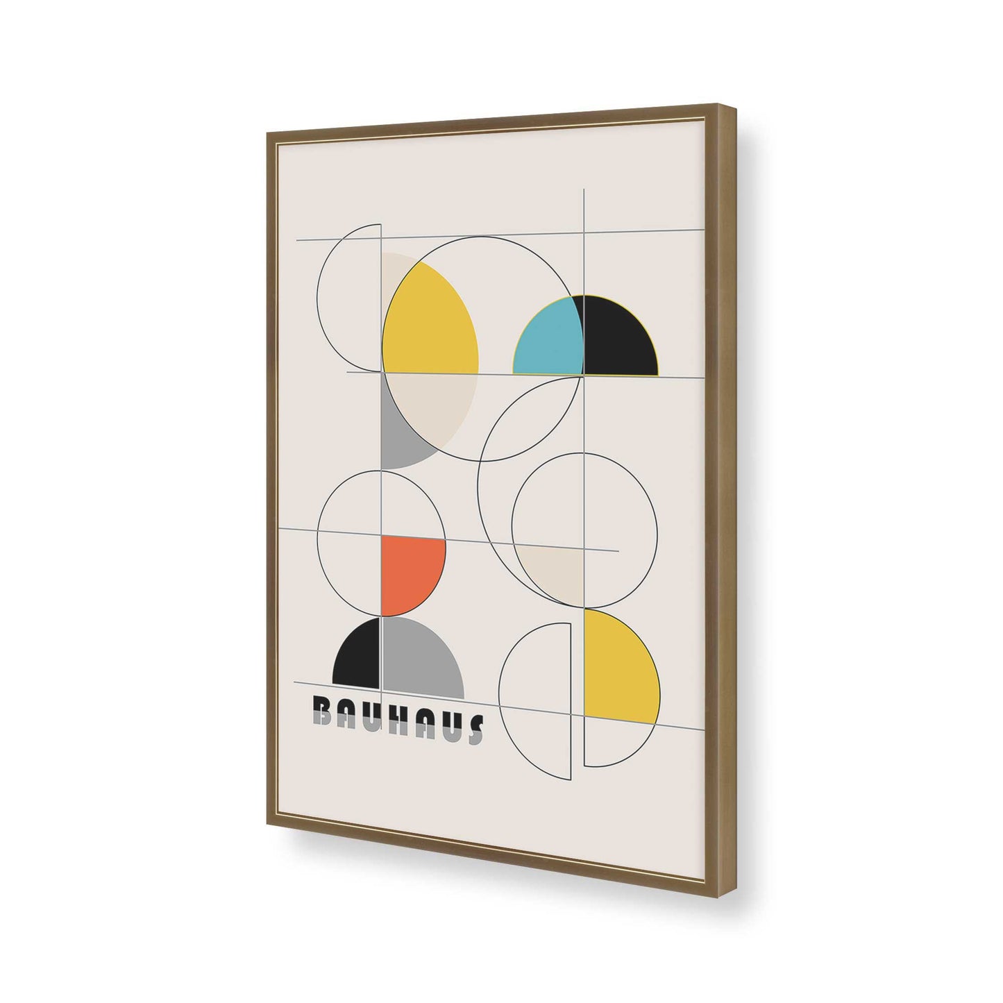 [Color:Brushed Gold], Picture of art in a Brushed Gold frame of the corner