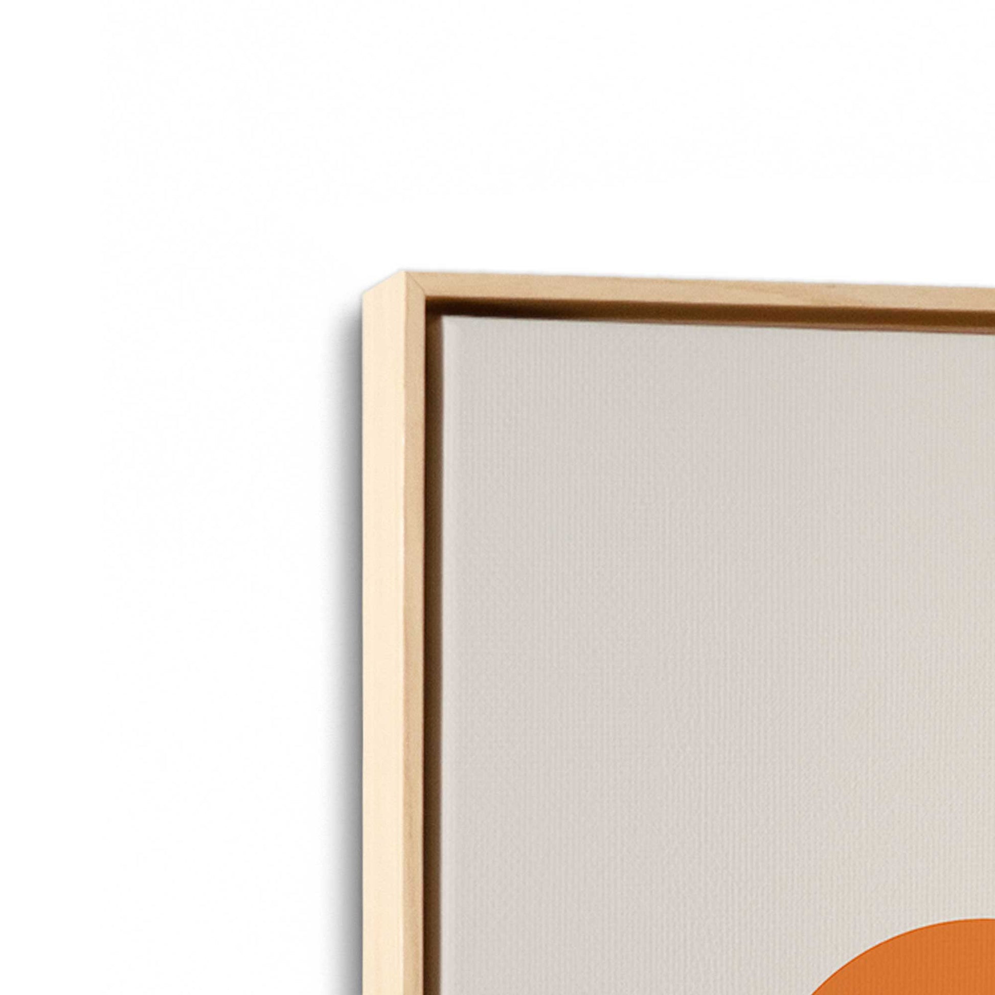 [Color:American Maple], Picture of art in a American Maple frame at an angle