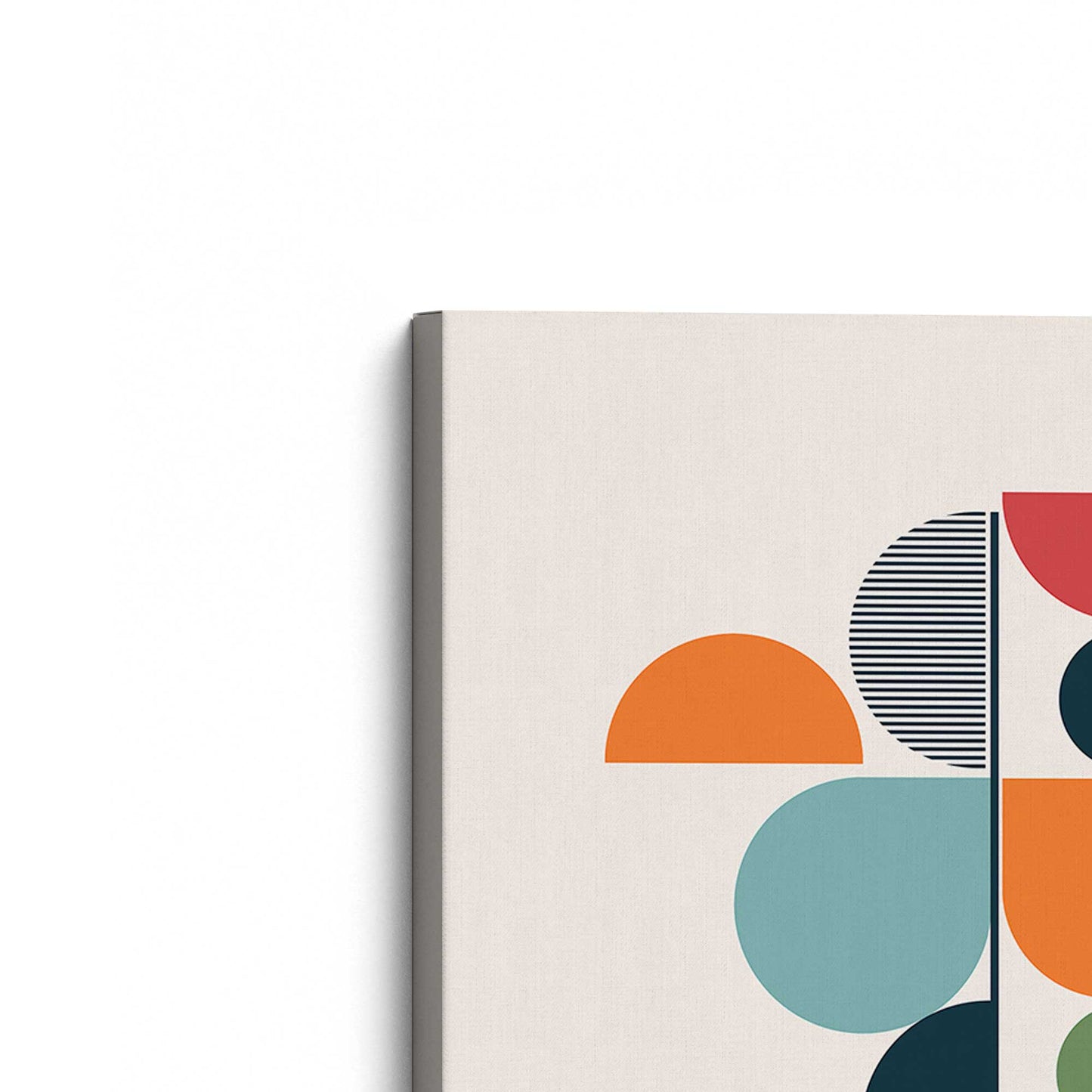 [Color:Stretched Canvas], Picture of the corner of the art
