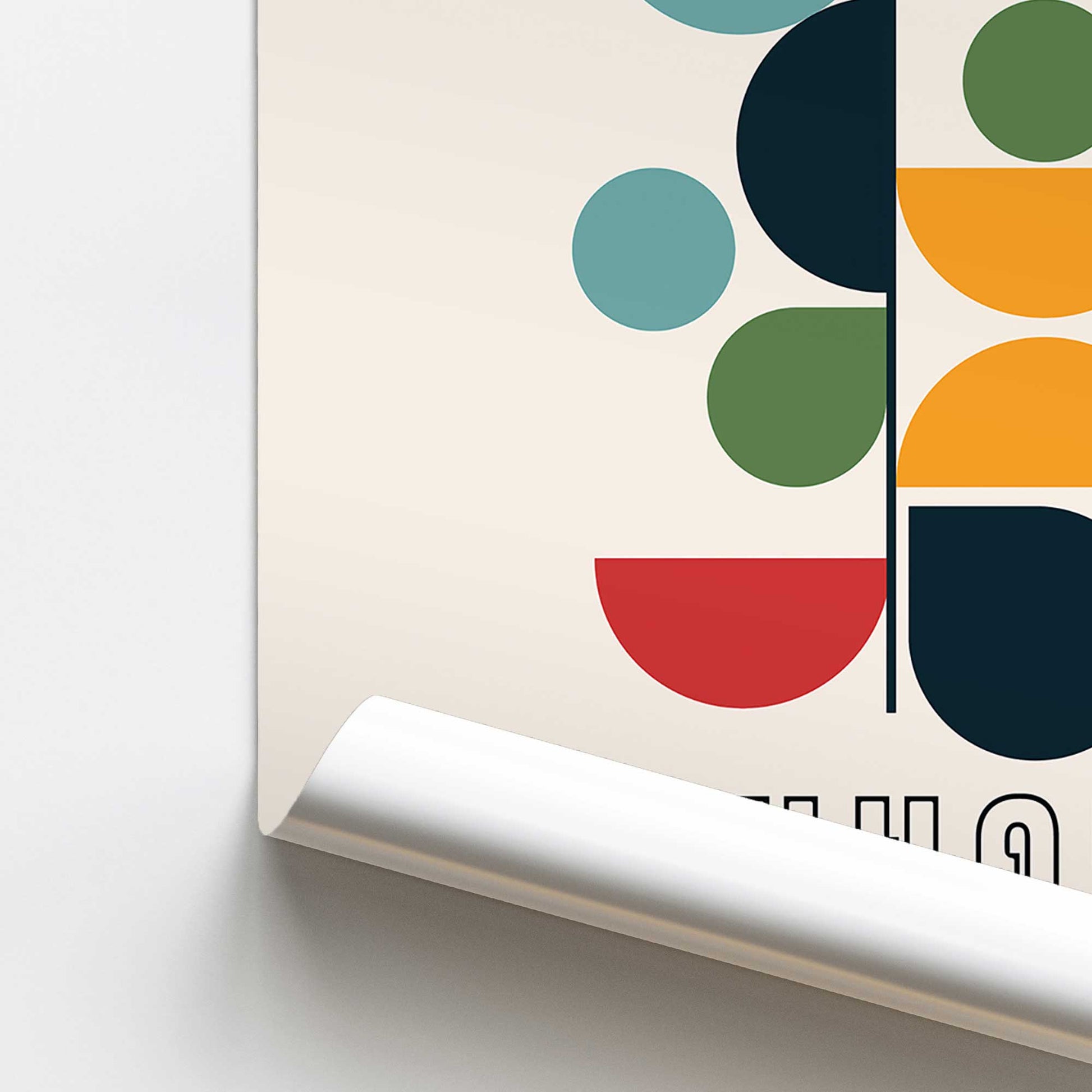 [color:Rolled Print], Picture of close up of art