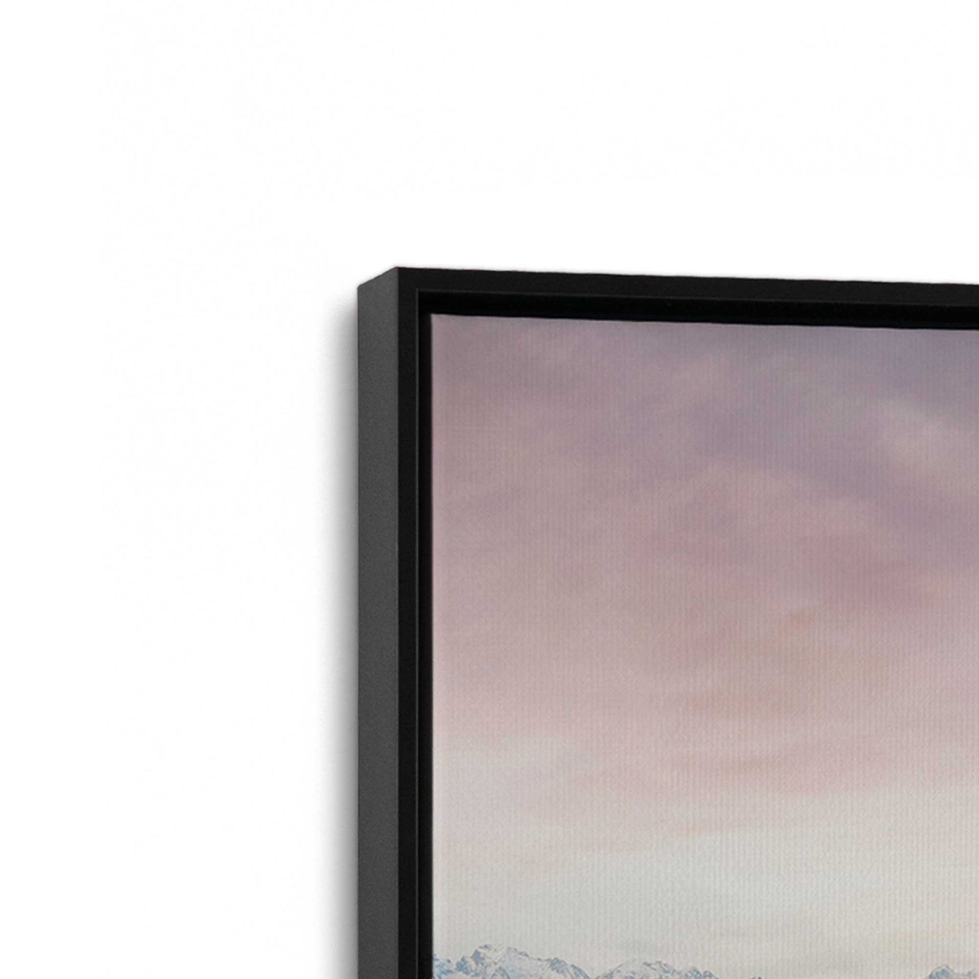 [Color:Satin Black], Picture of art in a Satin Black frame at an angle