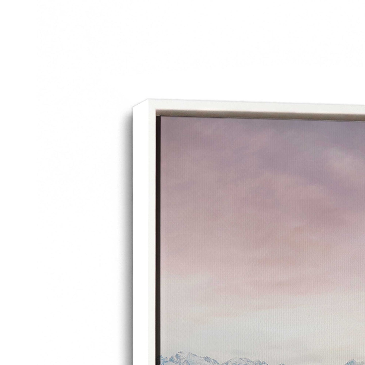 [Color:Opaque White], Picture of art in a White frame at an angle