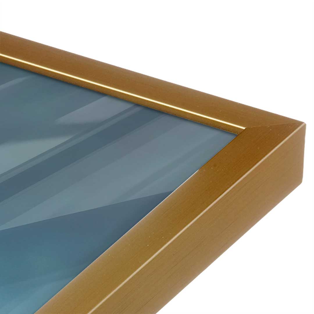 [Color:Polished Gold], Picture of art in a Polished Gold frame at an angle