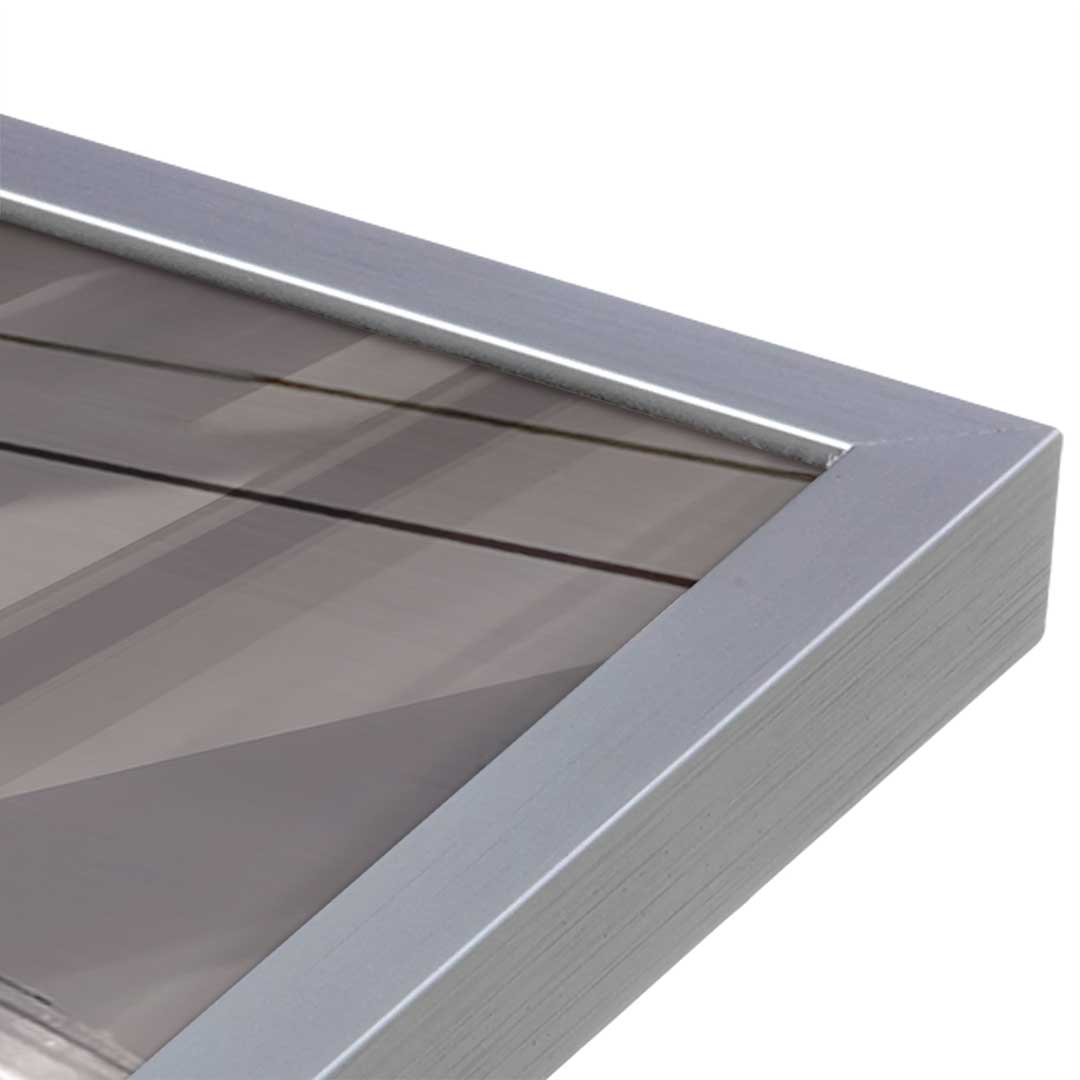 [Color:Polished Chrome], Picture of art in a Polished Chrome frame at an angle
