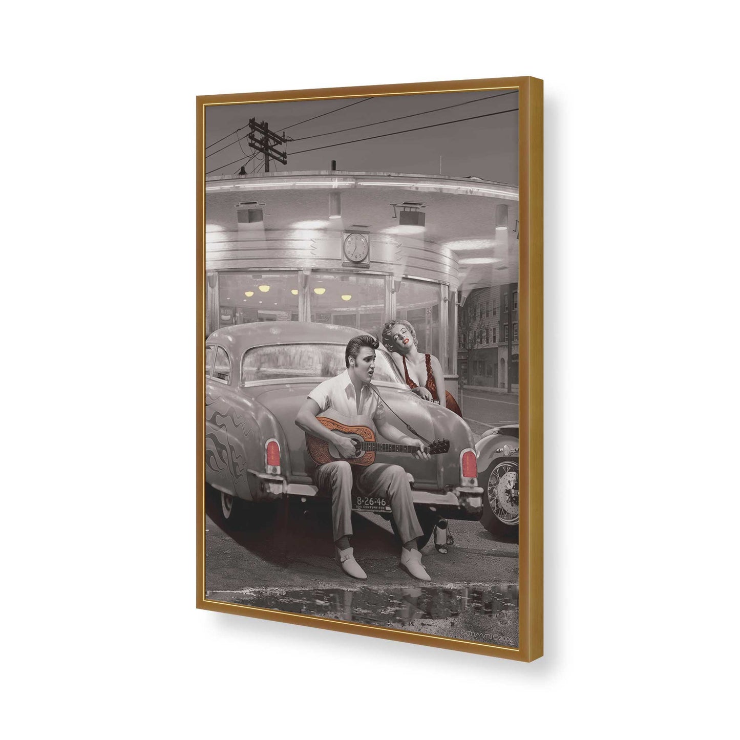 [Color:Polished Gold], Picture of art in a Polished Gold frame of the corner