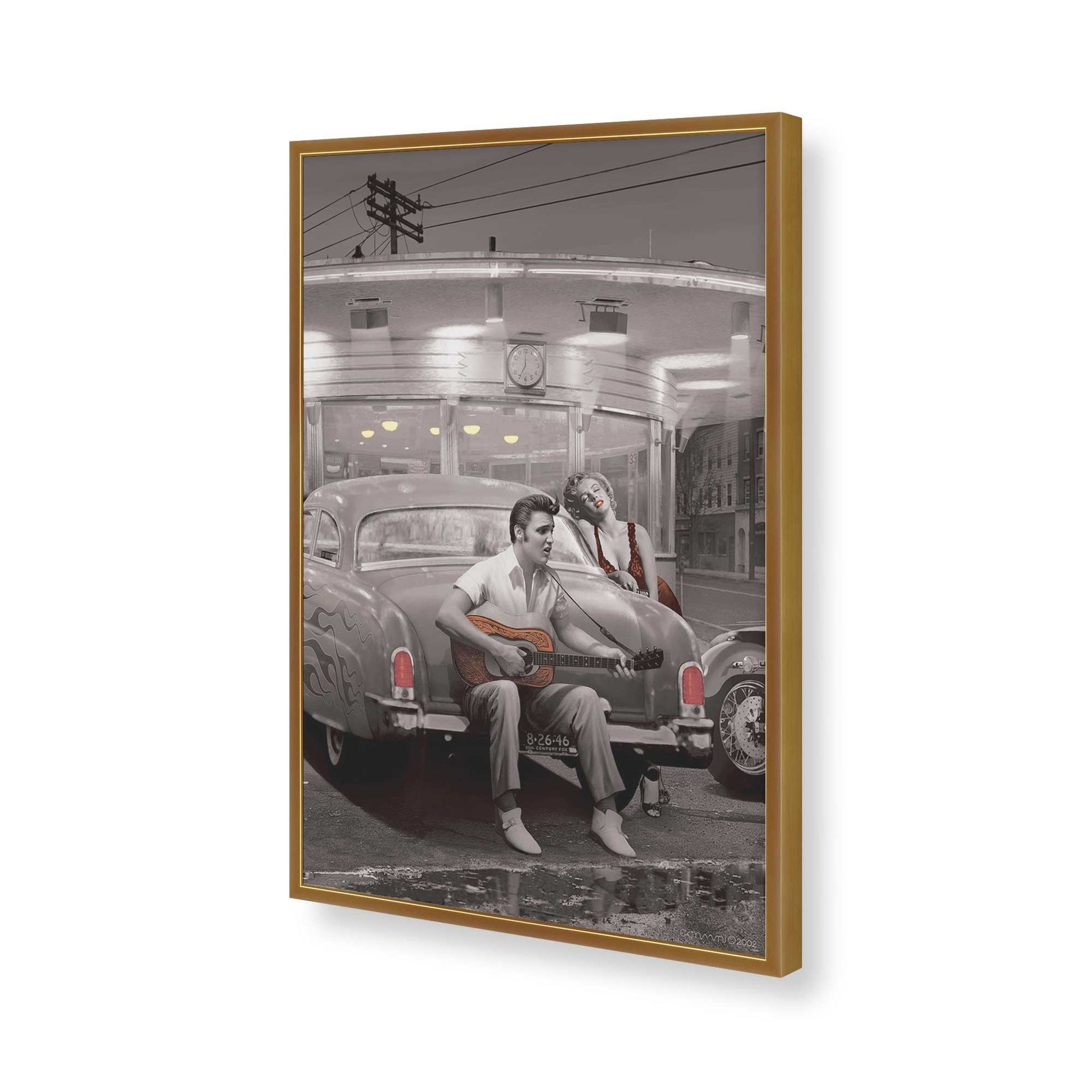 [Color:Polished Gold], Picture of art in a Polished Gold frame of the corner