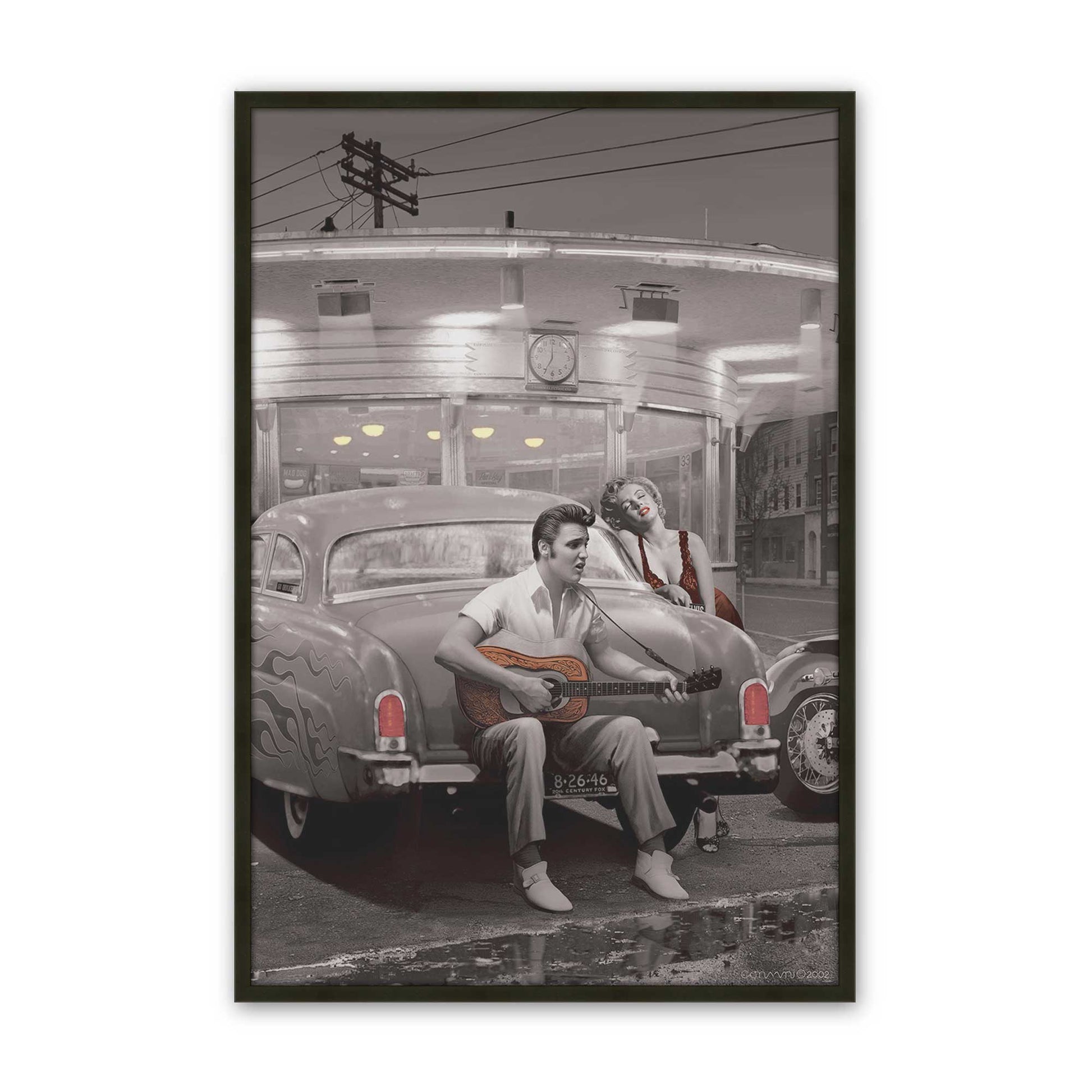 [Color:Satin Black], Picture of art in a Satin Black frame