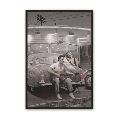 [Color:Satin Black], Picture of art in a Satin Black frame
