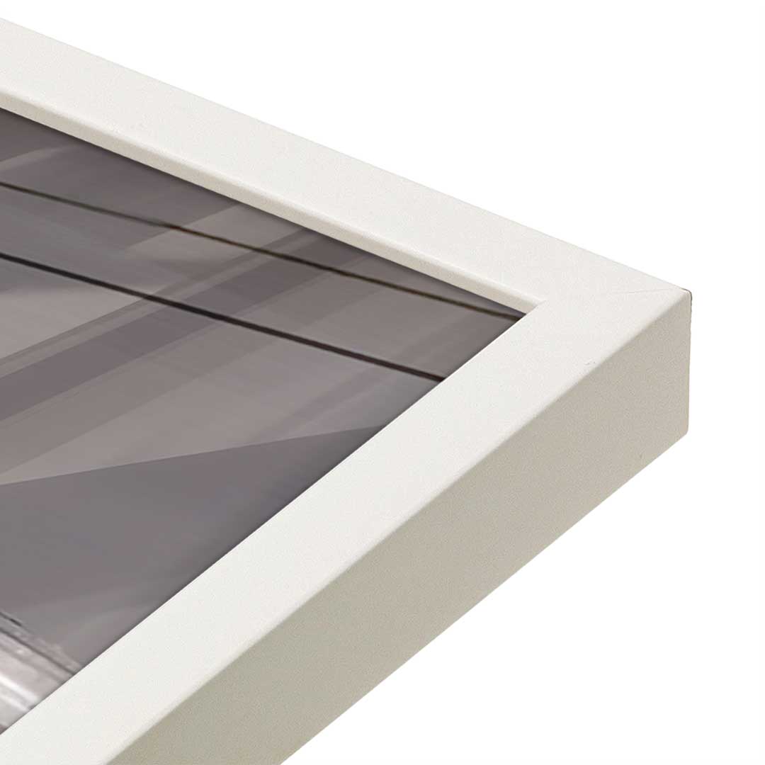[Color:Opaque White], Picture of art in a Opaque White frame at an angle