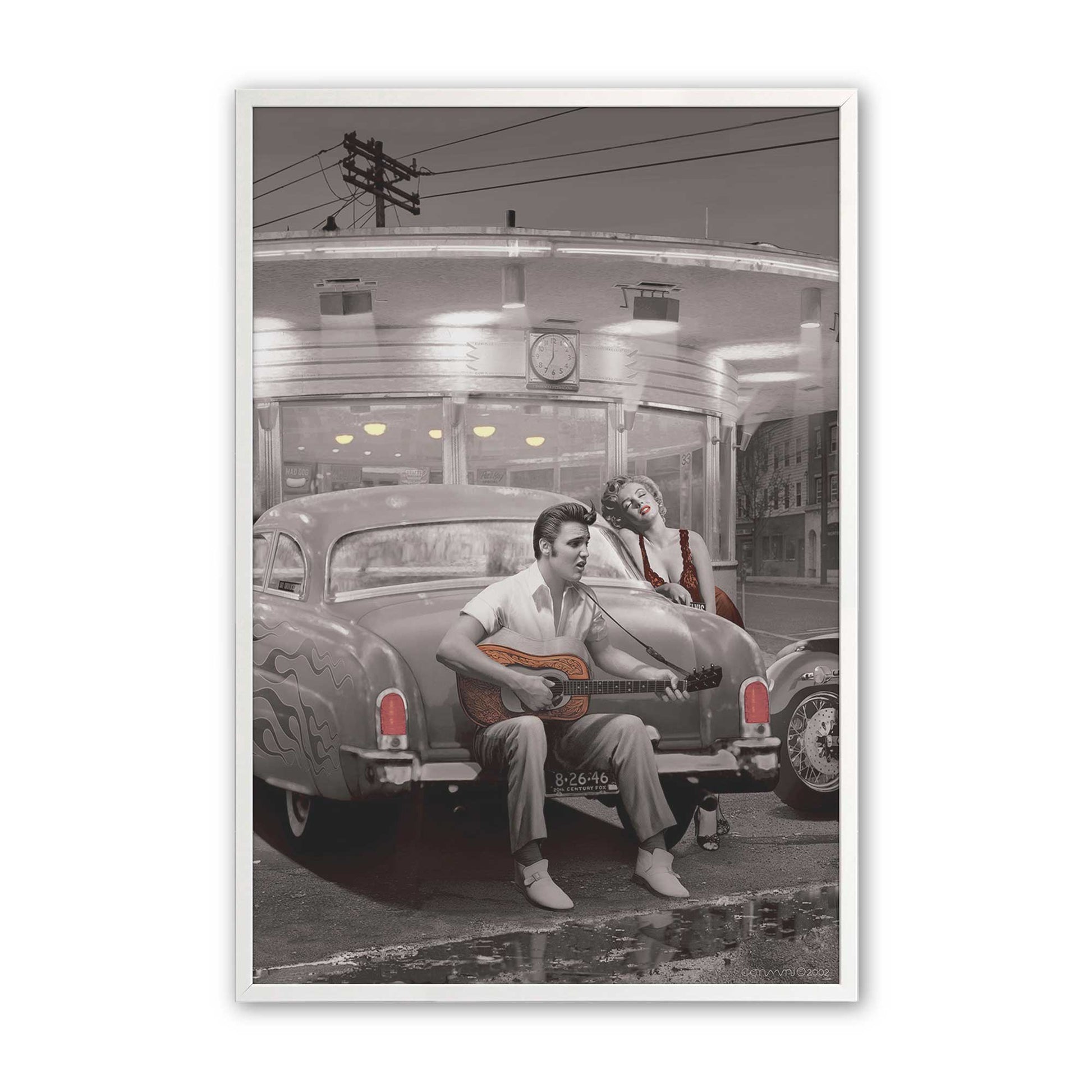 [Color:Opaque White], Picture of art in a Opaque White frame