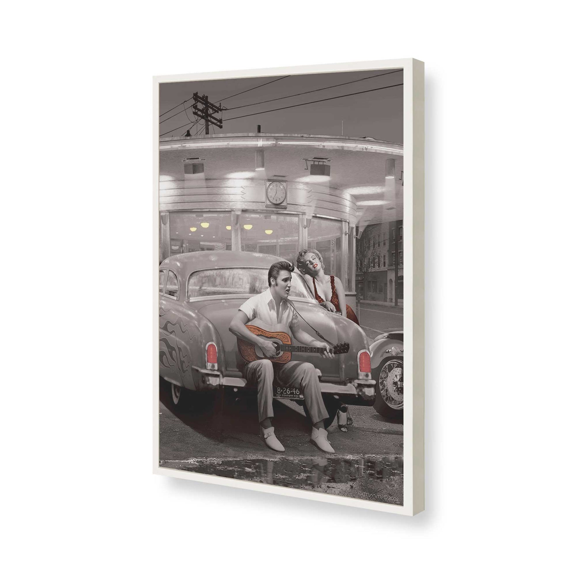 [Color:Opaque White], Picture of art in a Opaque White frame of the corner