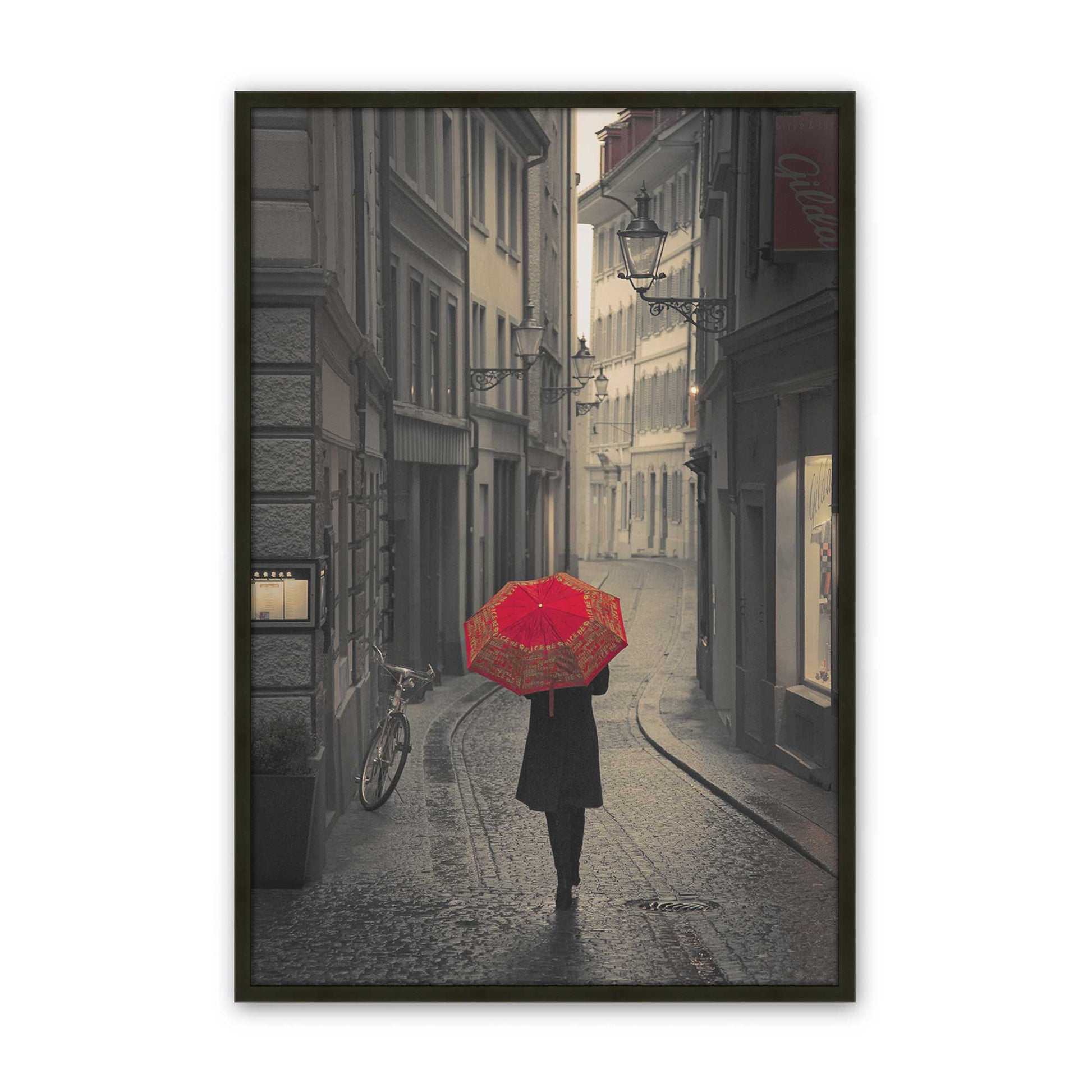 [Color:Satin Black], Picture of art in a Satin Black frame