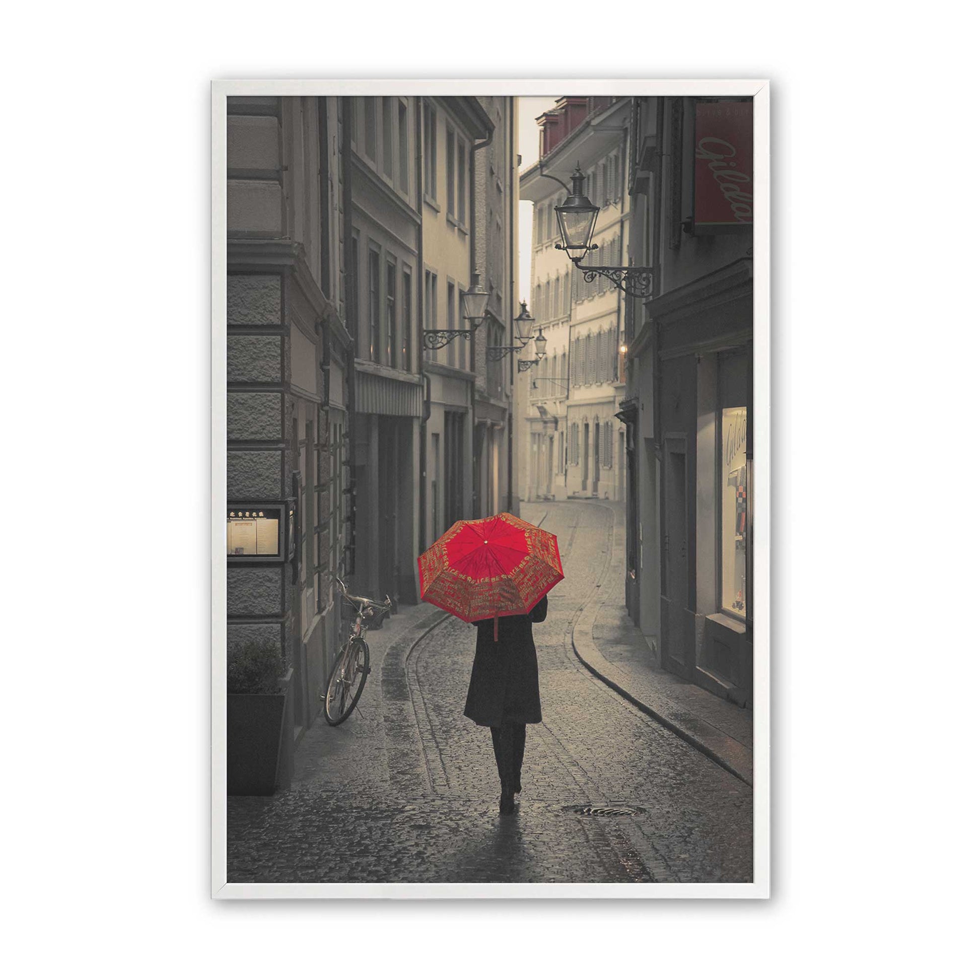 [Color:Opaque White], Picture of art in a Opaque White frame