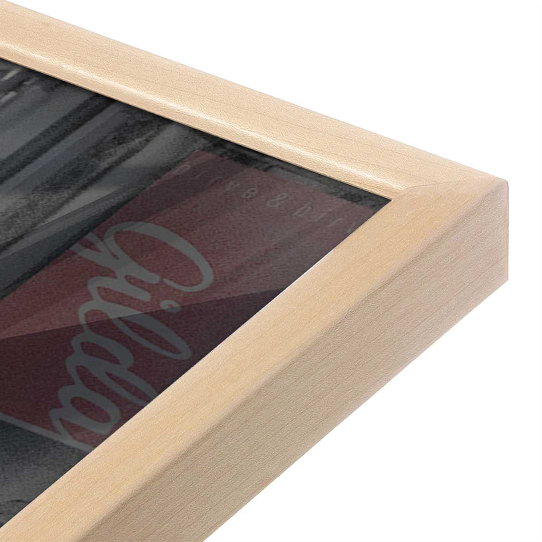 [Color:Raw Maple], Picture of art in a Raw Maple frame at an angle