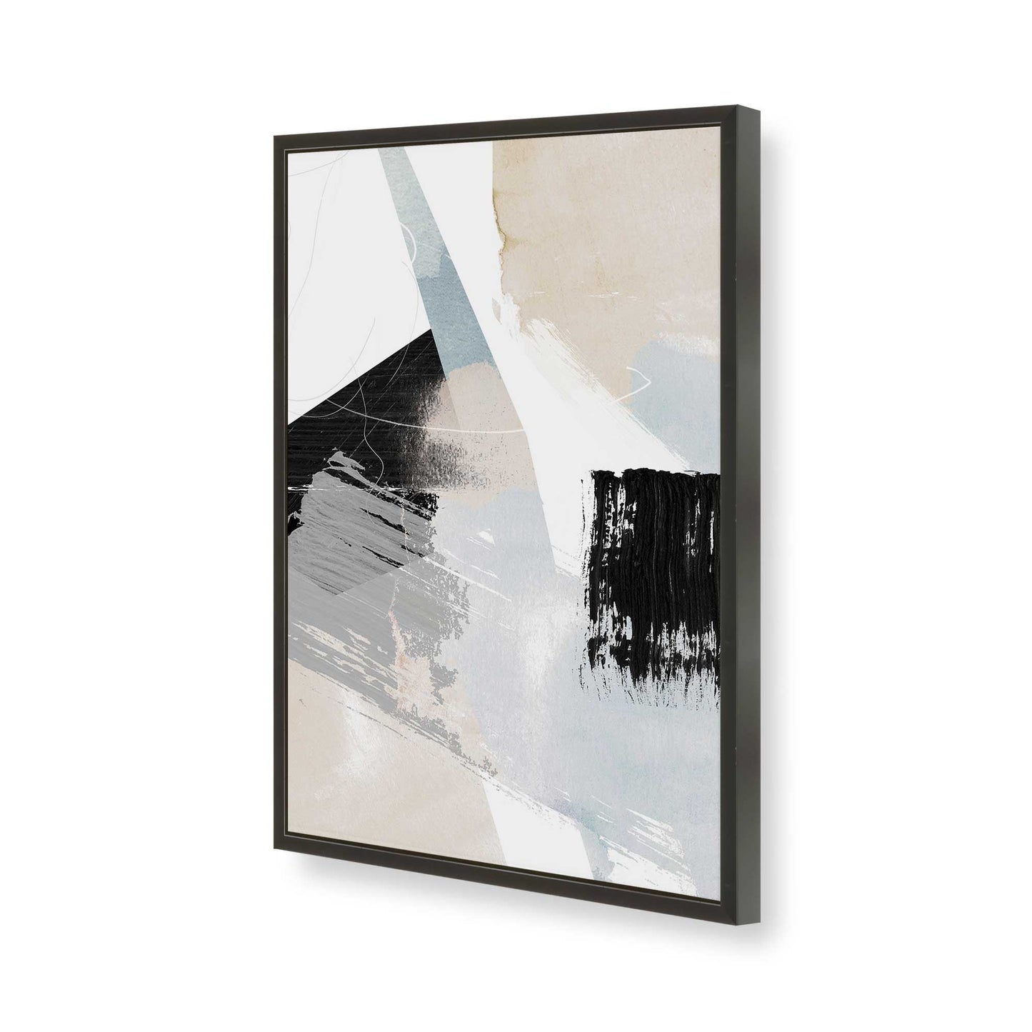 [Color:Satin Black], Picture of art in a Satin Black frame of the corner